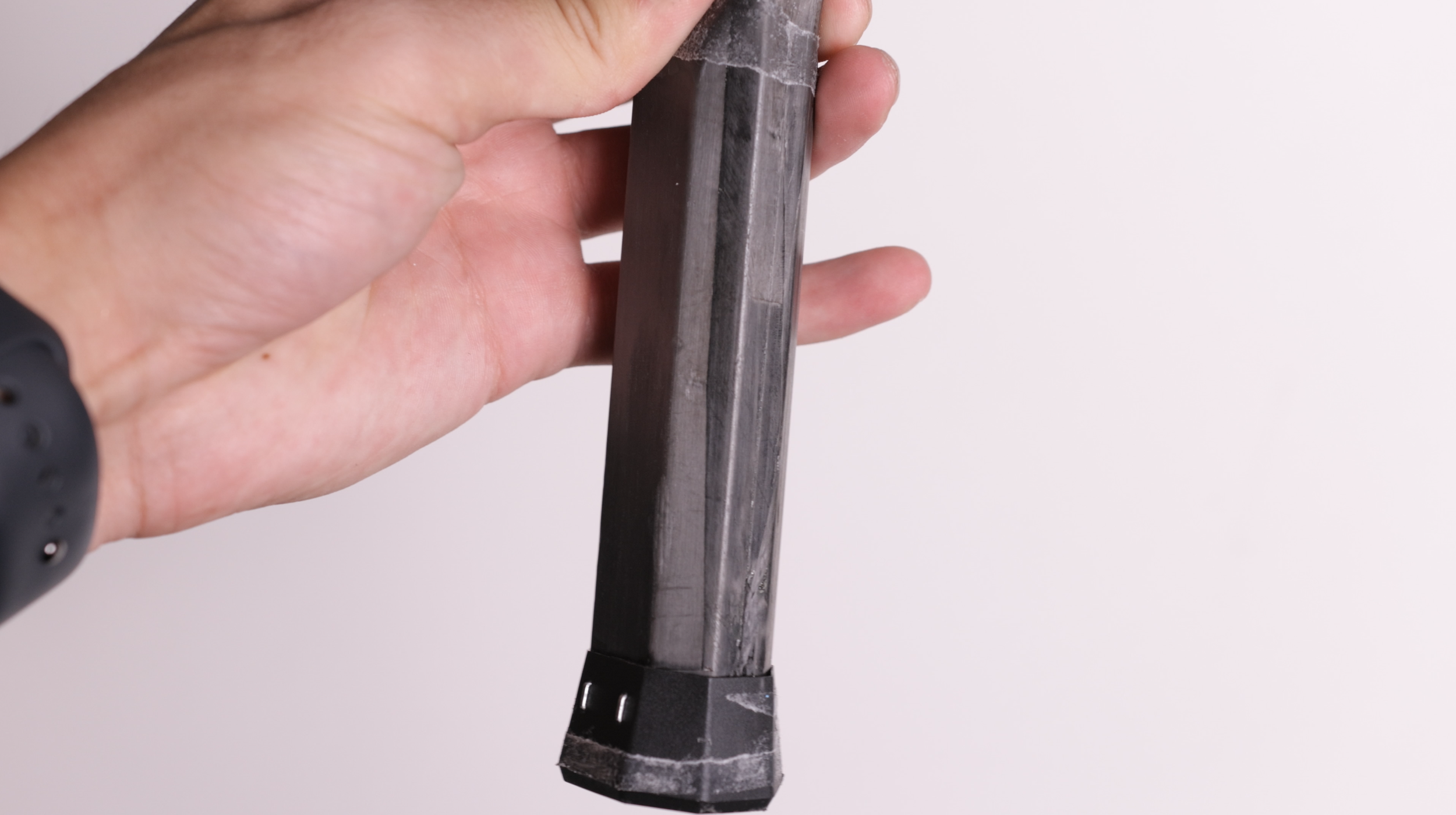 JOOLA Hyperion CFS 14mm pickleball paddle handle removed showing internal carbon fiber construction