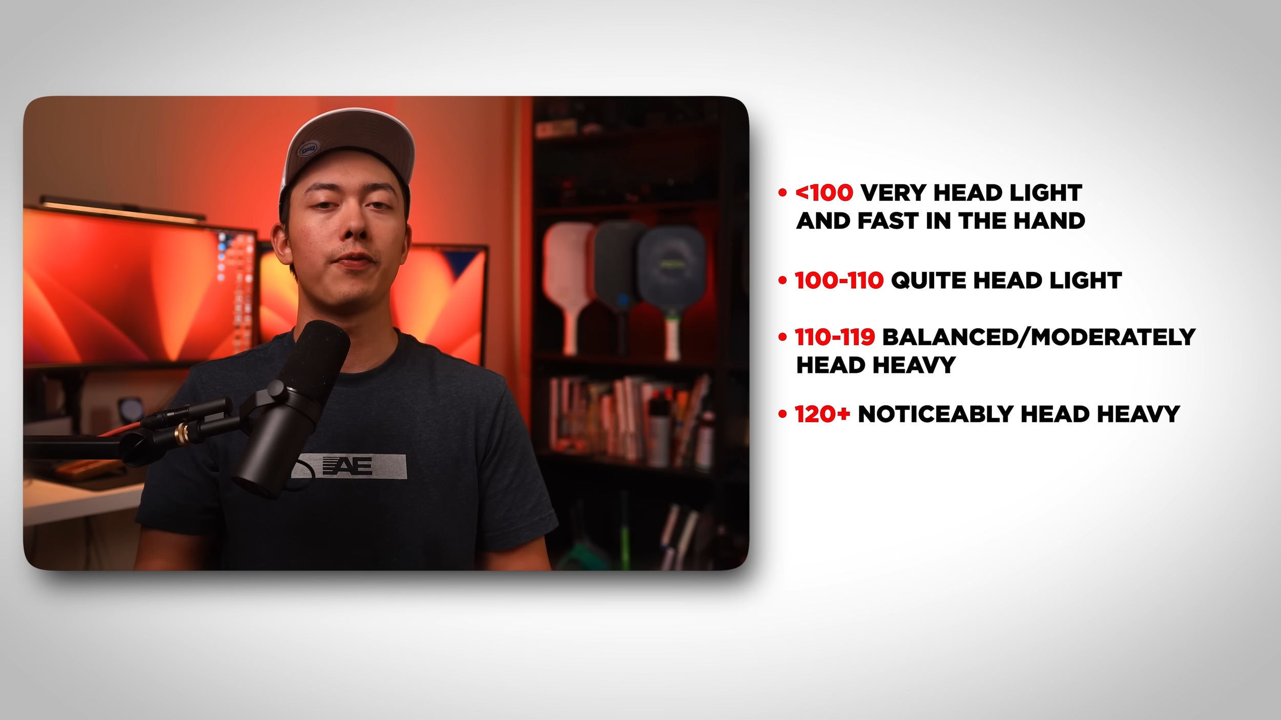 Swing weight range guide for pickleball paddles showing categories from under 100 to 120 plus Swing weight range guide for pickleball paddles showing categories from under 100 to 120 plus