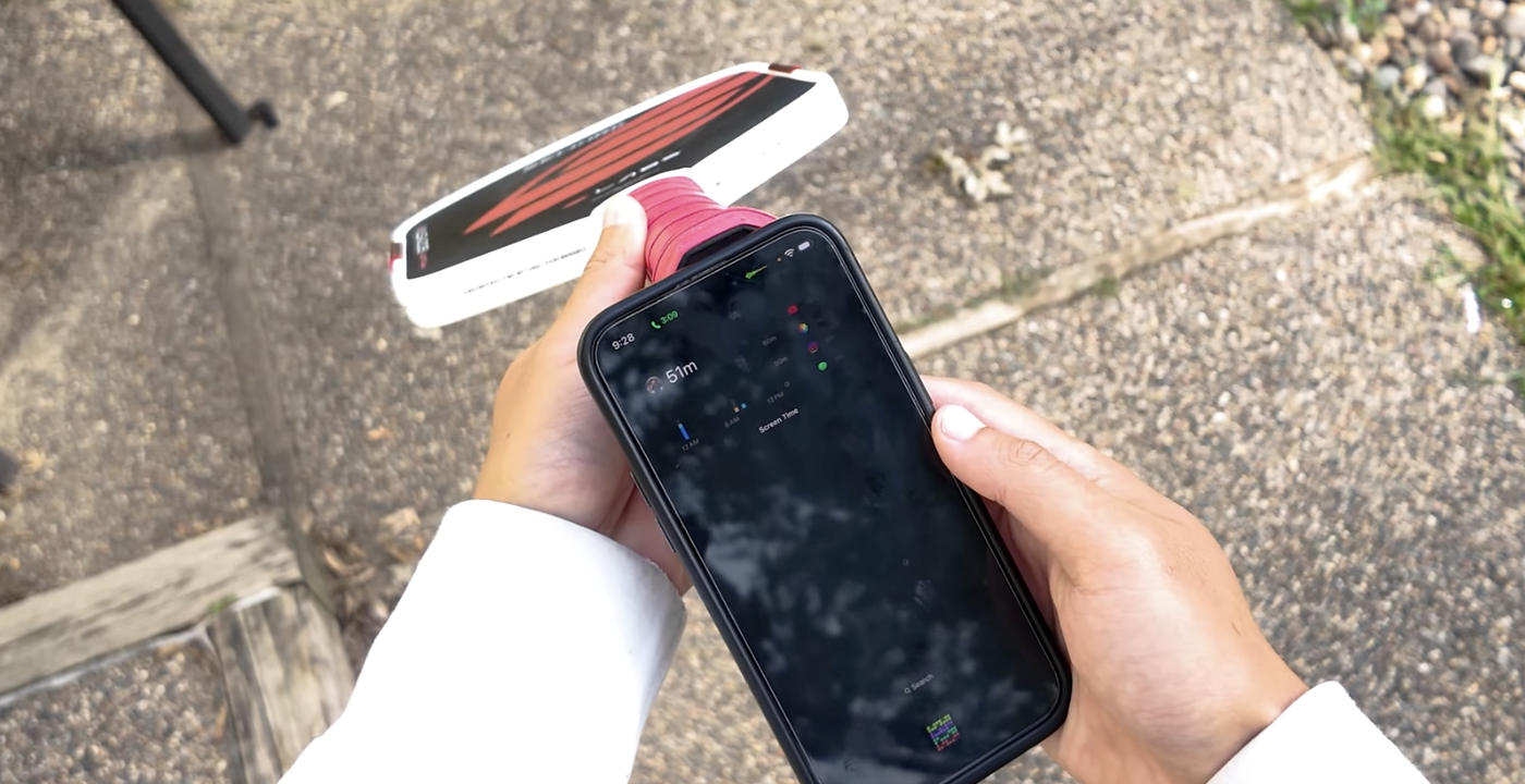 Scanning the Selkirk Boomstik pickleball paddle NFC chip with an iPhone