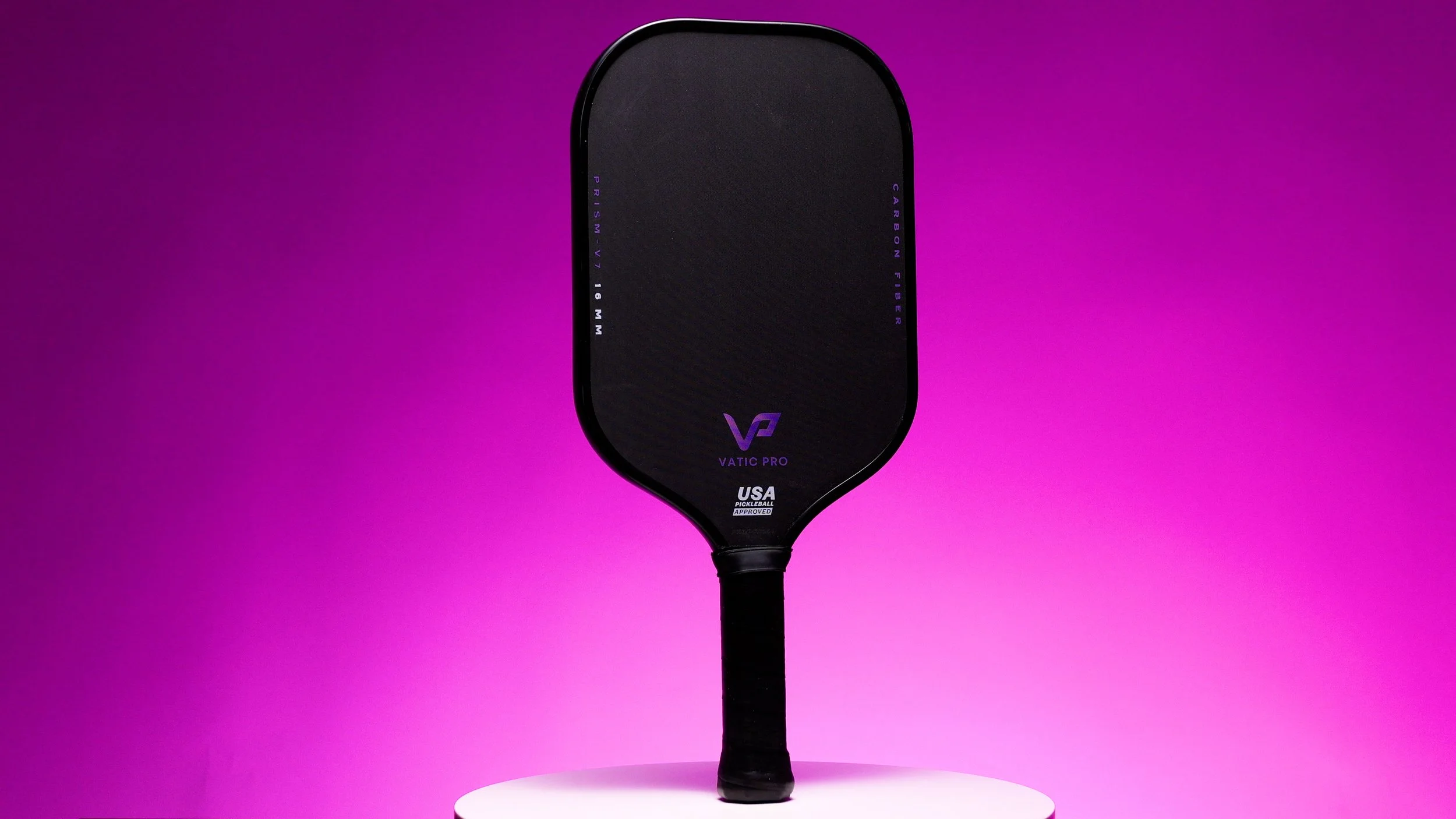 Vatic Pro Prism pickleball paddle on purple background