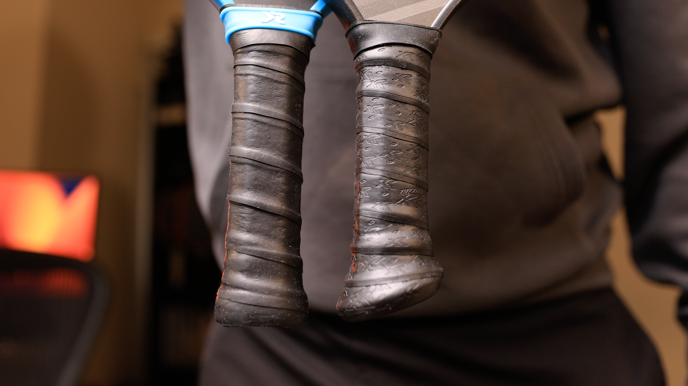 ProXR Zane Navratil Signature 14 pickleball paddle handles showing thick grip compared to other paddles