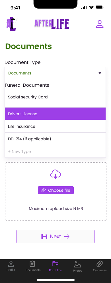 Key Screen-Vital Documents Upload