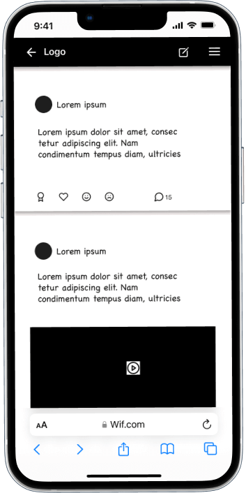 Feed screen Lo-Fi