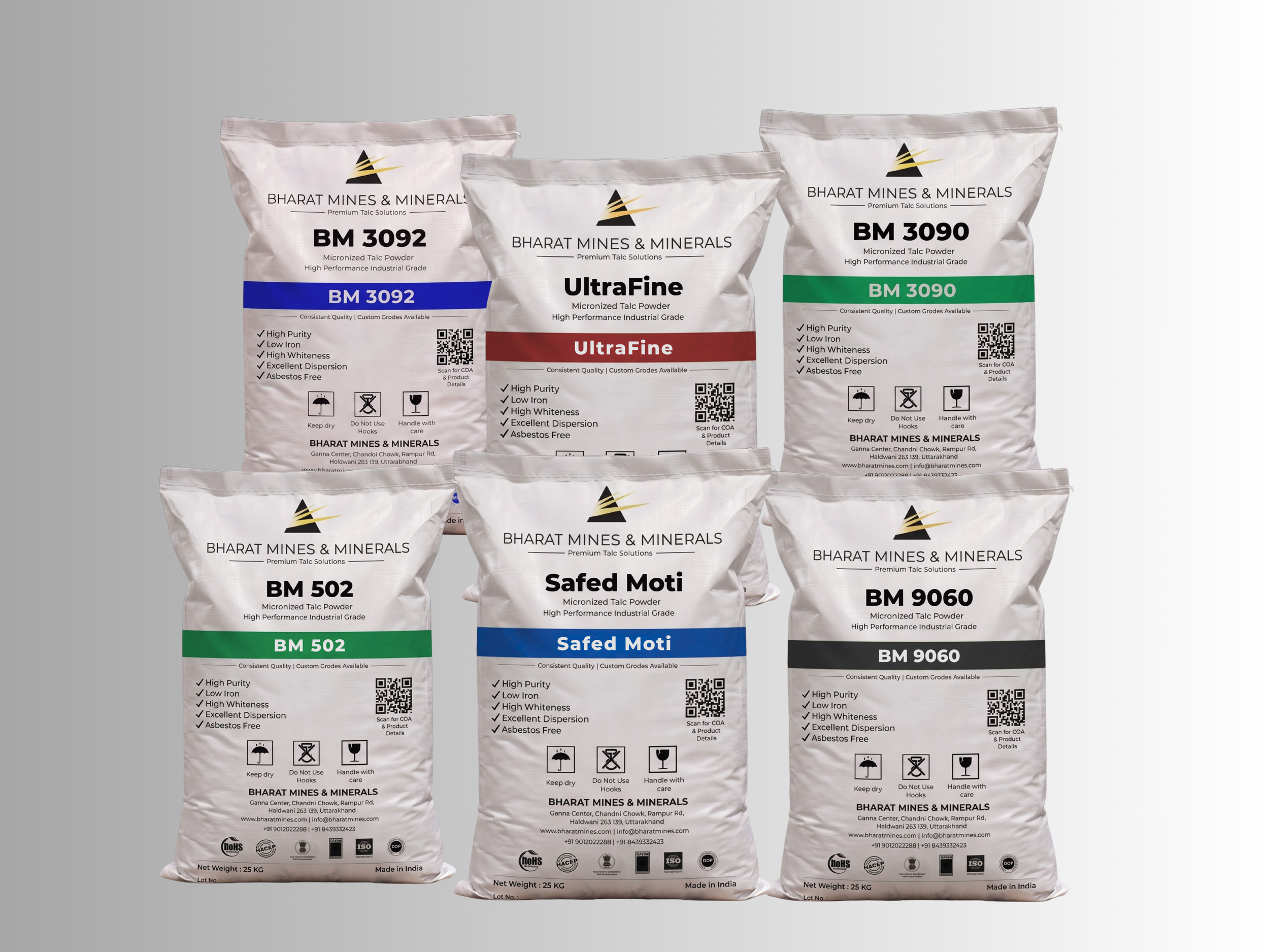 Bharat Mines cosmetic-grade talc products for cosmetics and personal-care formulations