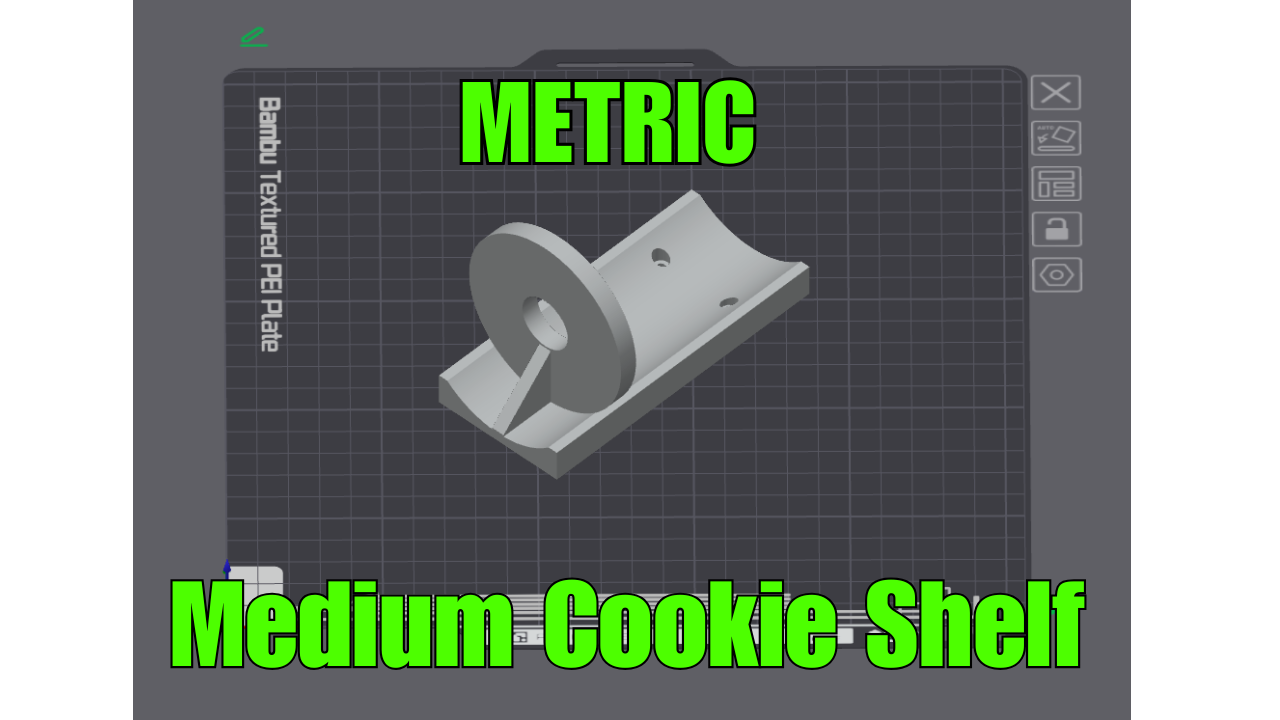 Medium Workbench Cookie 3D Print STL File. Metric 20mm Dog