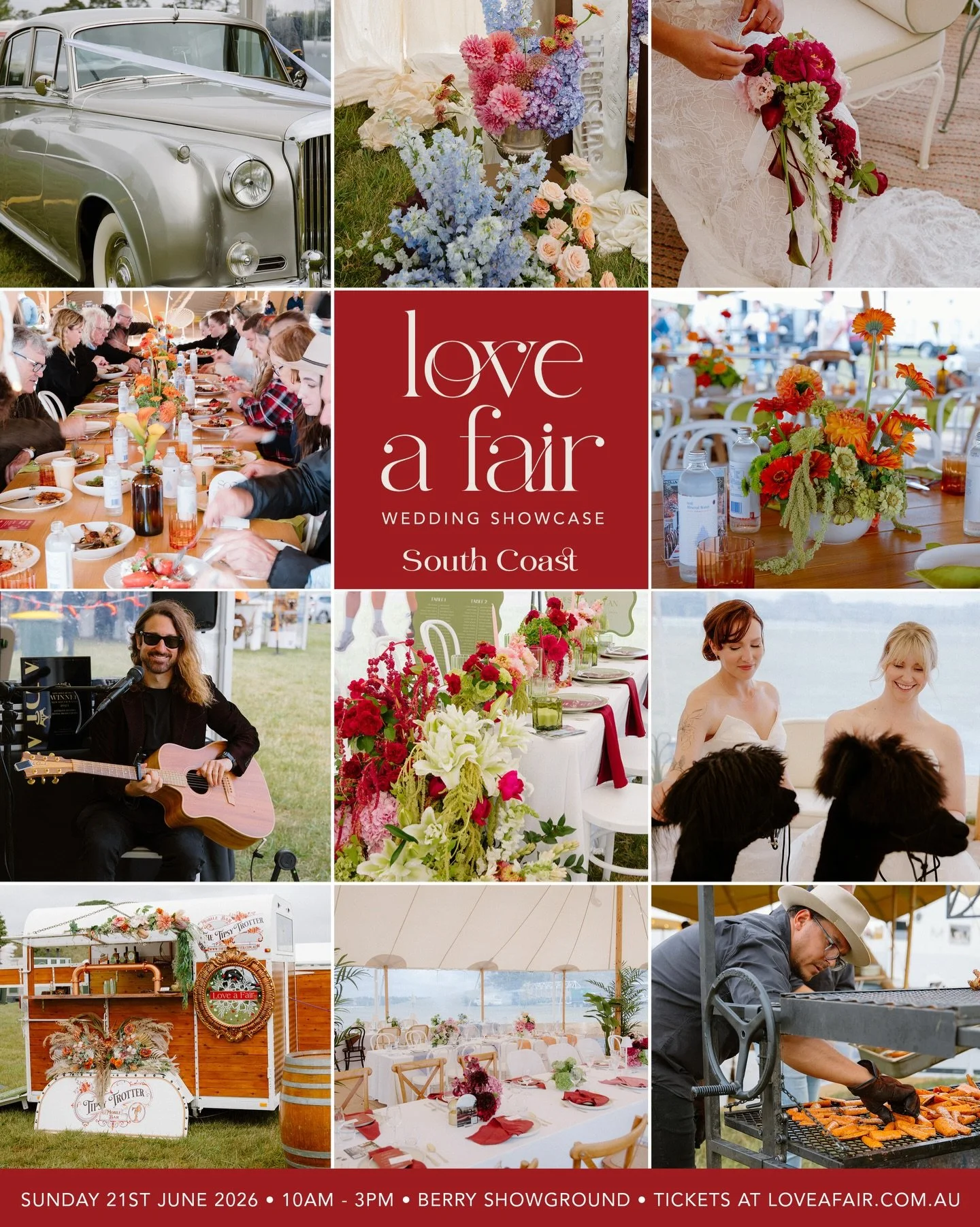 Berry&hellip; we&rsquo;re coming in hot. 🔥

Love A Fair South Coast is taking over the Berry Showground for a day packed with wedding inspiration.

Meet 80+ incredible wedding vendors, watch the fashion parade, enjoy live music, discover interactive