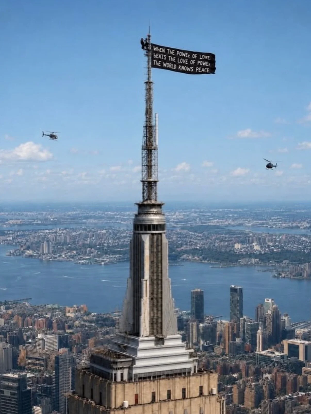 How fucking badass is this? Climb to the top of the Empire State Building, raise a flag about the power of love, get engaged to your best friend&hellip; and get arrested all in the same day. That&rsquo;s one hell of an engagement story. ❤️

Love has 