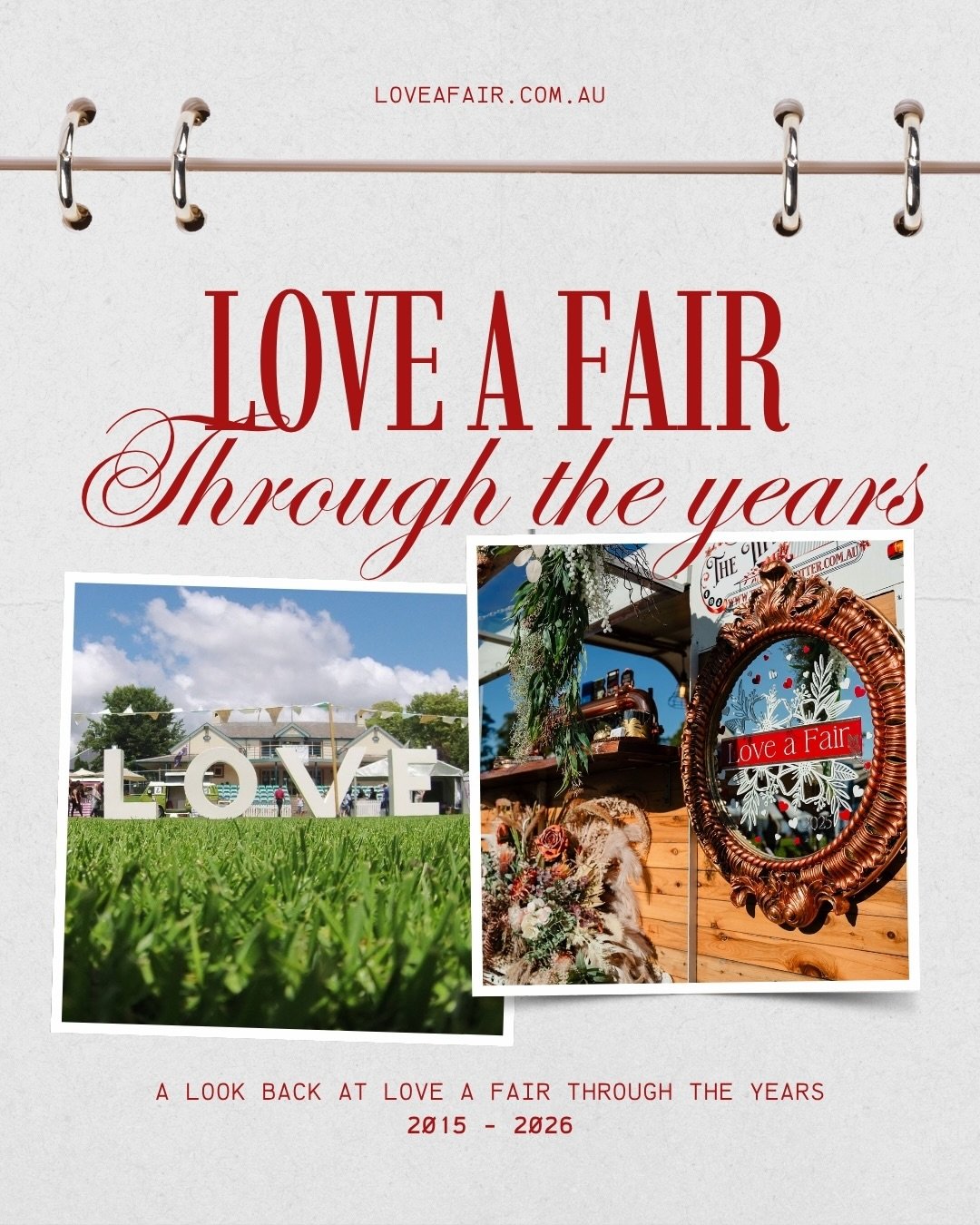 A little Love A Fair history lesson ❤️

Way back in 2015, Love A Fair began life as the Southern Highlands Wedding Fair. One fair, one region and the beginning of something that, 11 years later, has grown into two annual wedding fairs across the Sout