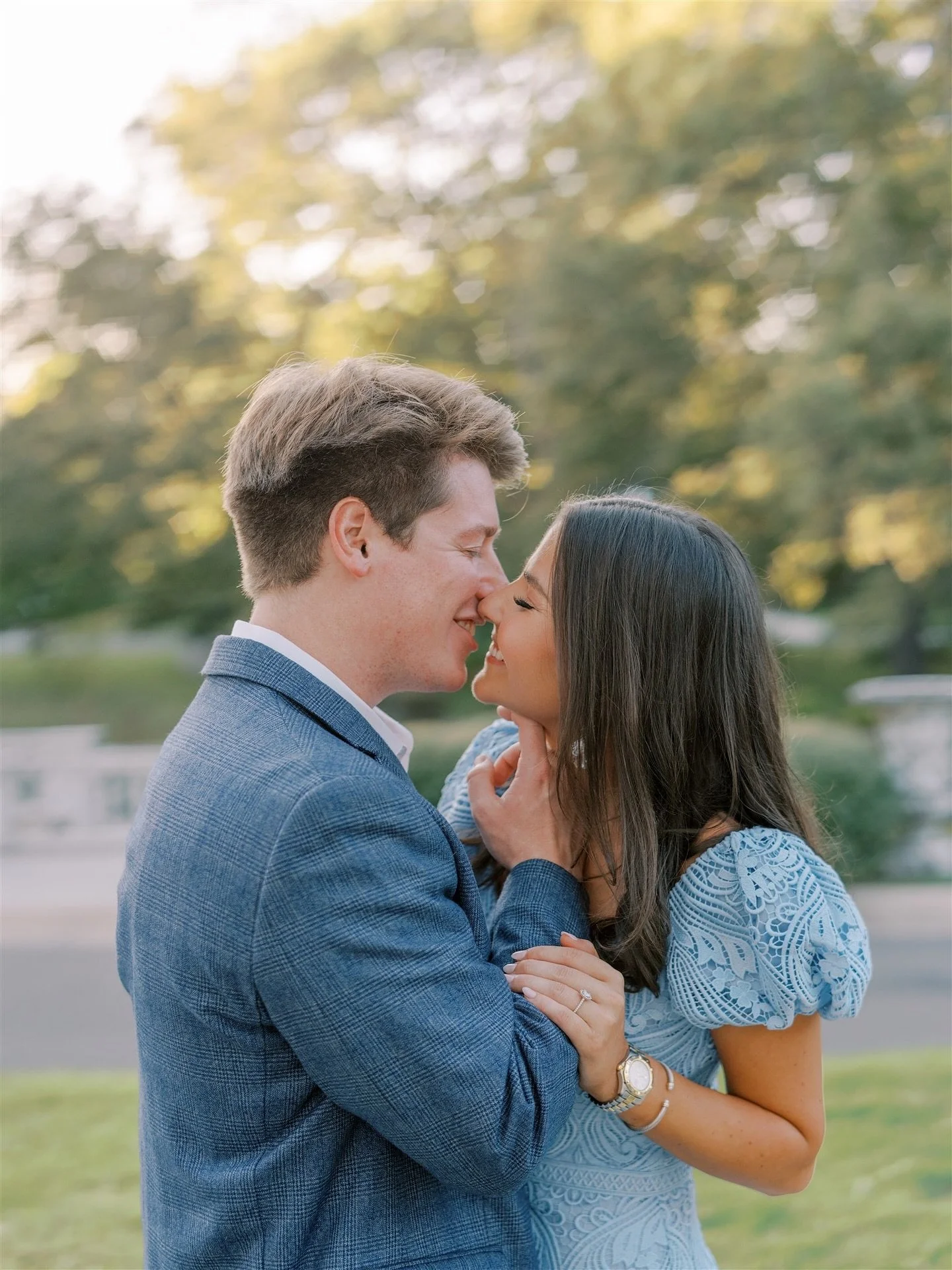 AC and Gabe &bull; The sweetest two people you will meet! We had a lot of fun prancing around Overton Square chatting, laughing and getting excited for their June wedding! I absolutely adore these two and their contagious personalities!☺️🤍

Nashvill