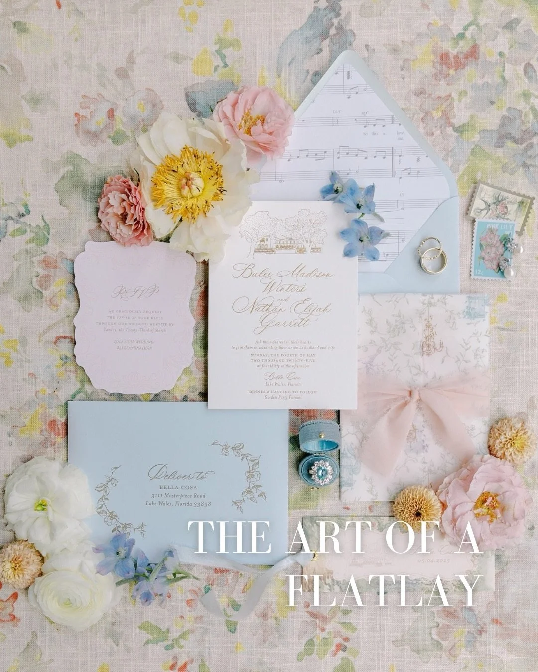 A flatlay is far more than a pretty detail photo. It&rsquo;s the opening chapter of your wedding story. This is where design, intention, and collaboration come together.

Custom stationery matters because it photographs with depth and purpose and is 