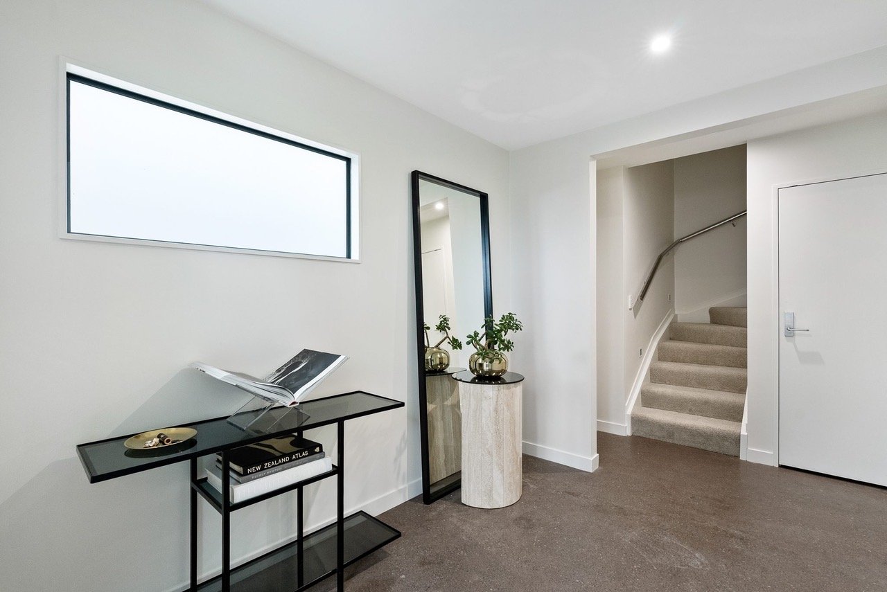 When you reduce visual noise, your nervous system responds + you relax faster.

Here the stairs connect the main floor without breaking the flow, the colour palette stays open + breathable and nothing fights for your focus.

This is a Good_Space.