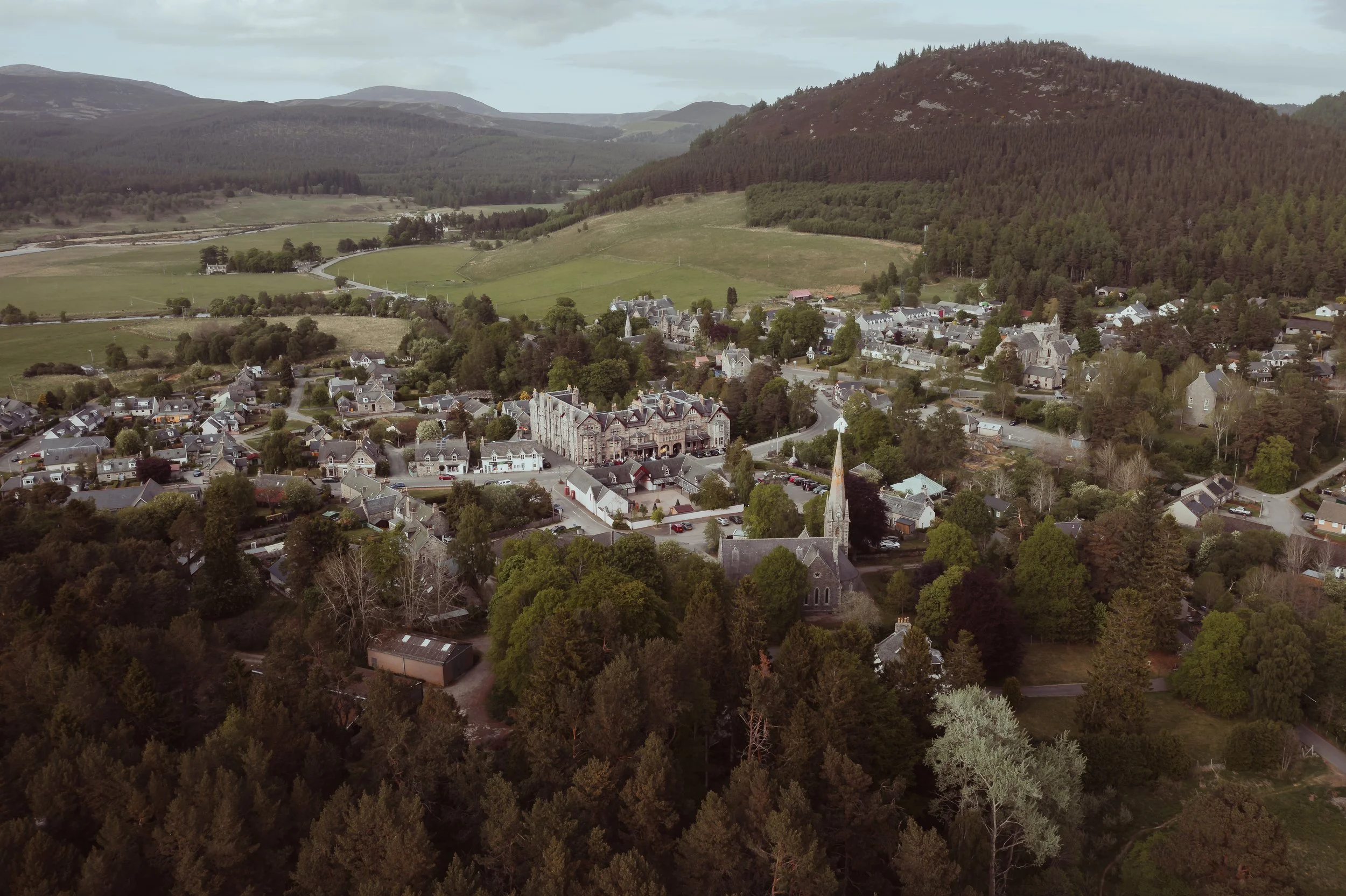 Drone image of Braemar