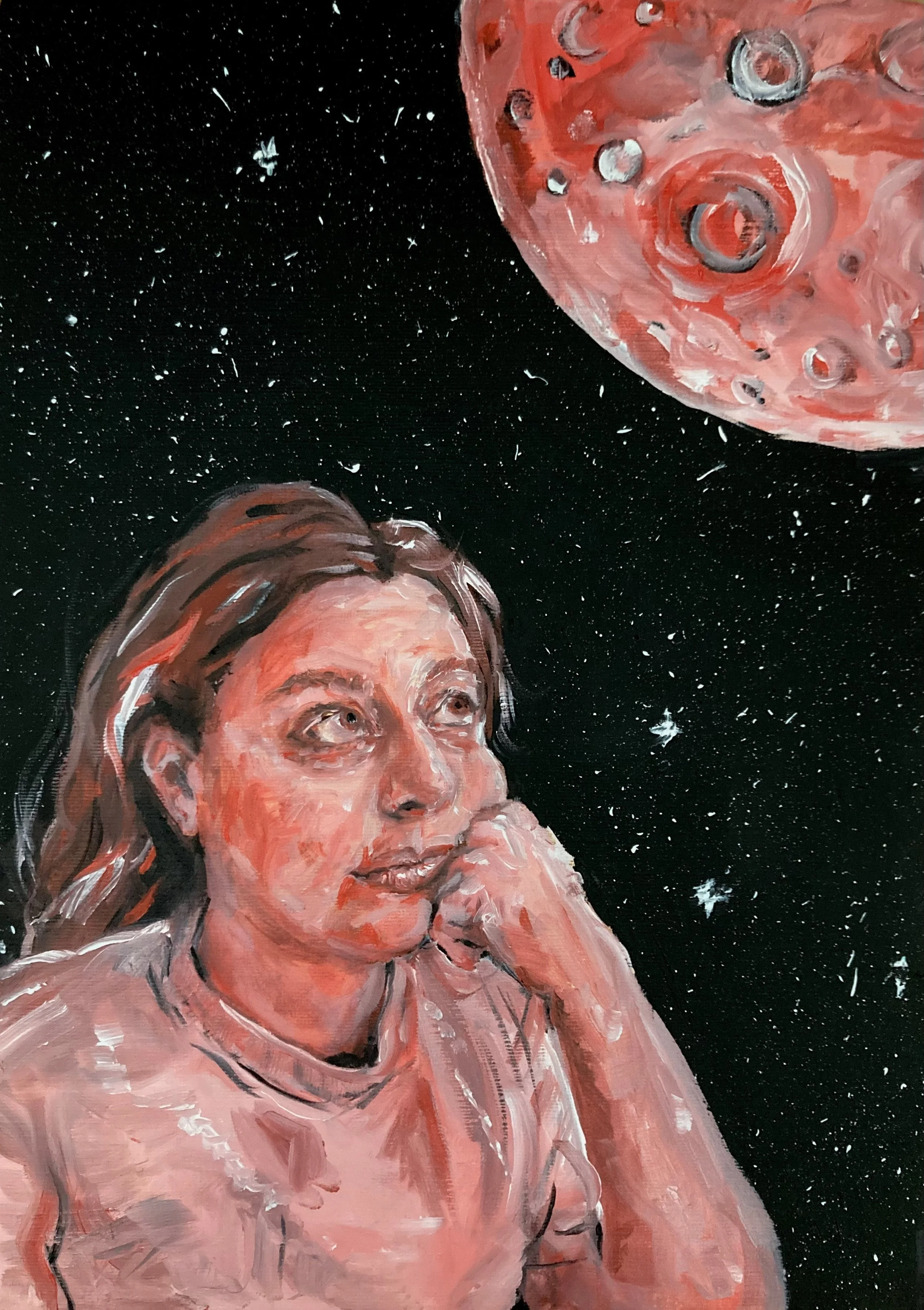 Self Portrait in Pinks