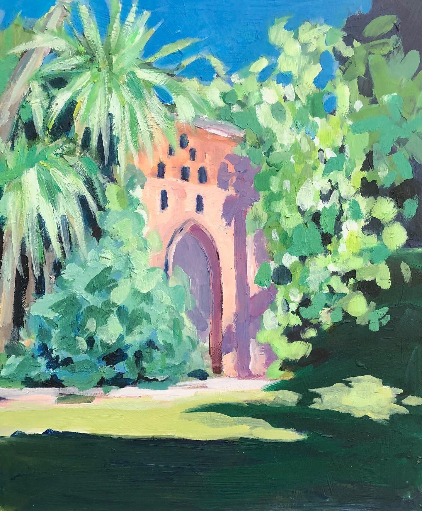 Morocco ? Actually it&rsquo;s the Isle of Wight&hellip;an old water tower converted into a summerhouse. #hughfairfaxoriginals #isleofwightartist #oilpaintings #summer #happyholidays