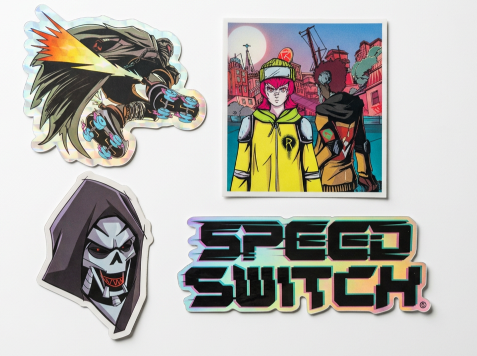 Speed Switch Sticker Set | 4 Die-Cut Stickers