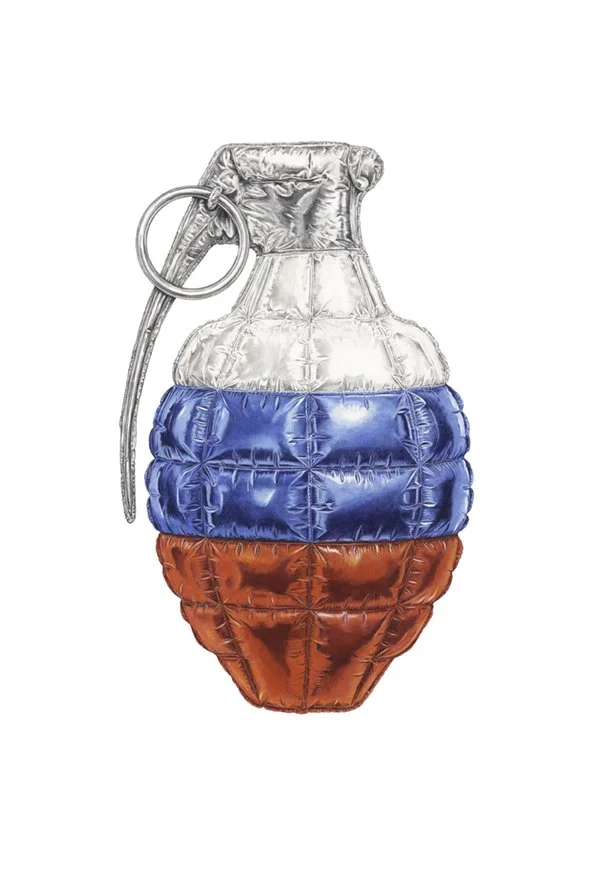 'Self Destruction!'  -  2026  -  $2.000 - Colour Pencil Drawing  [560mm x 700mm]