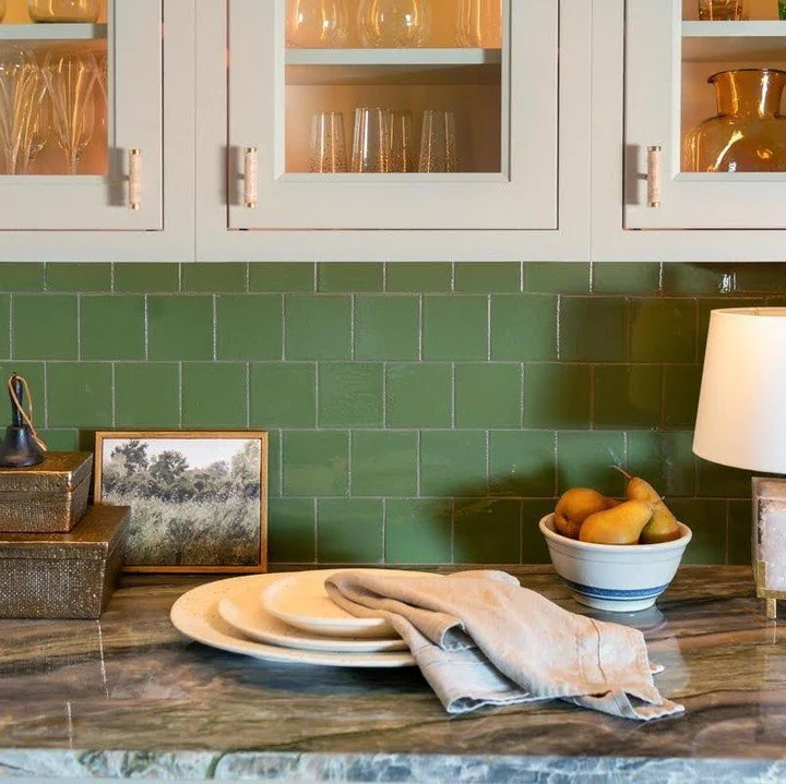Materials make all the difference! We love that our clients were willing to go bold with us to create a truly special space. The green tile and luxe green marble are truly unforgettable.⁣
⁣
Design @parsonsid⁣
⁣
#atxdesigner #austininteriordesigner #a