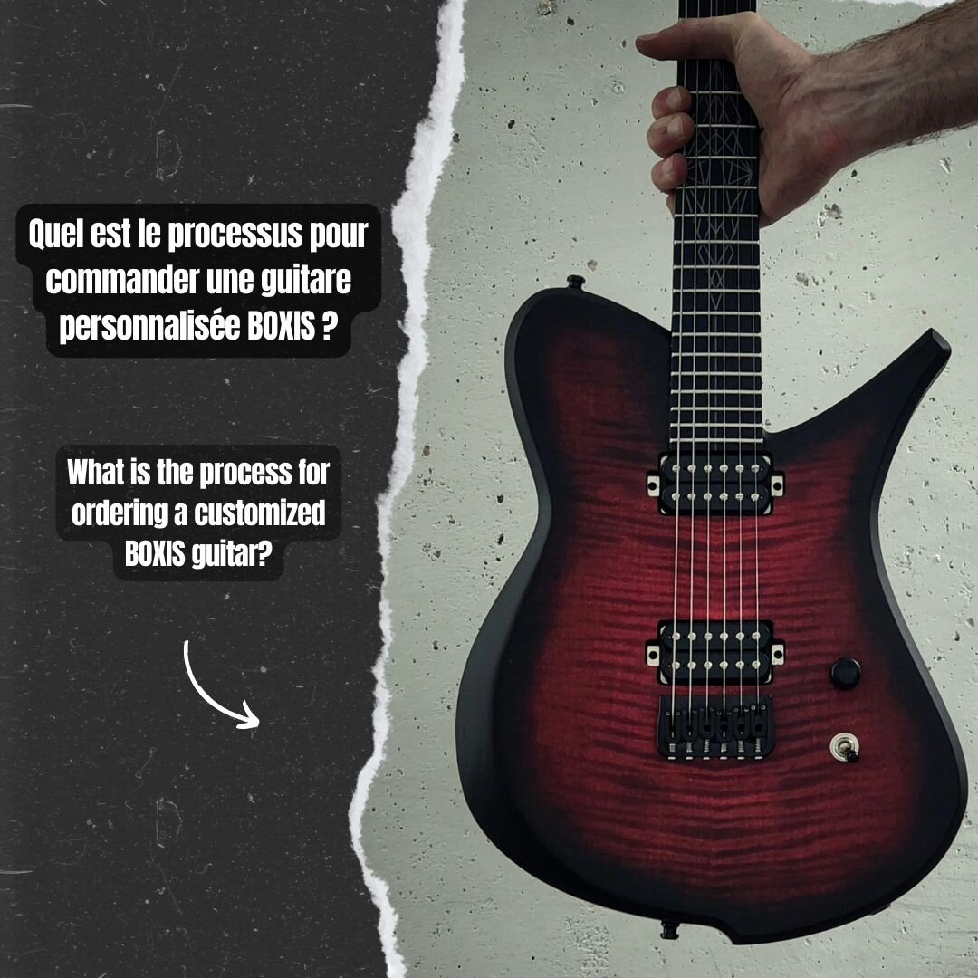 [🇨🇵/🇬🇧] Processus de commande / Ordering process

🇨🇵 Int&eacute;ress&eacute; par une guitare personnalis&eacute;e ? Envoie-moi un message sur Instagram ou par e-mail &agrave; : contact@boxisguitars.com. 
Tu peux &eacute;galement remplir directe