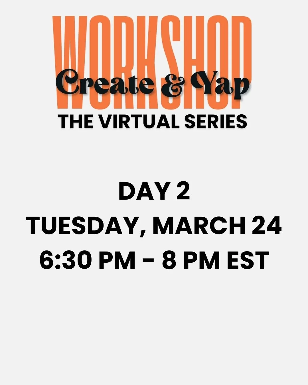 Content creation workshop