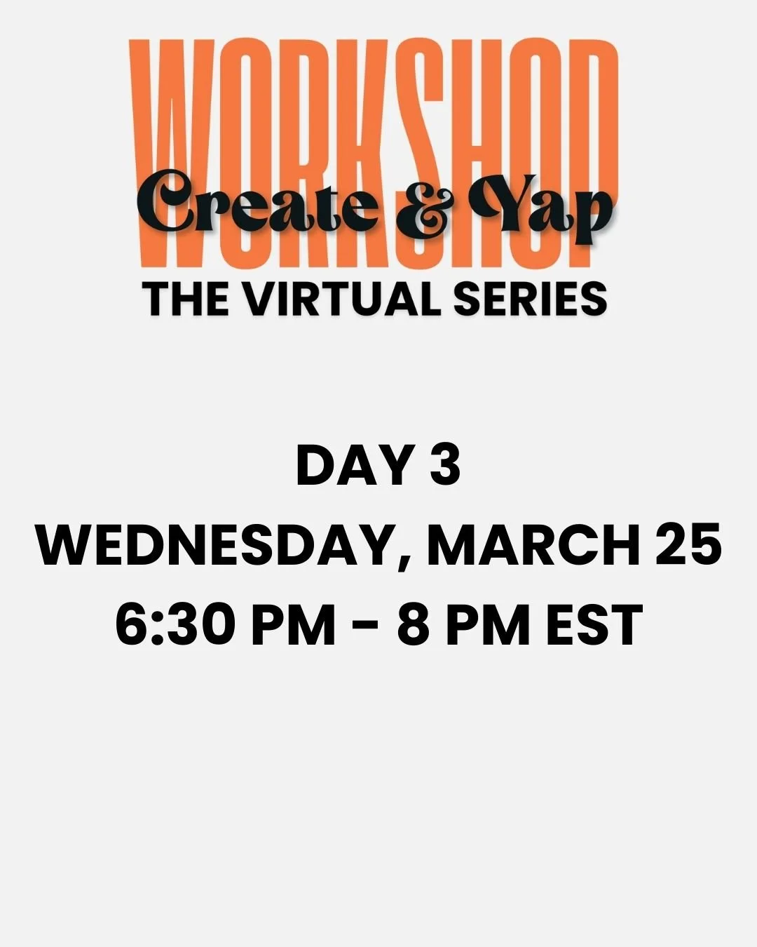 Content creation workshop