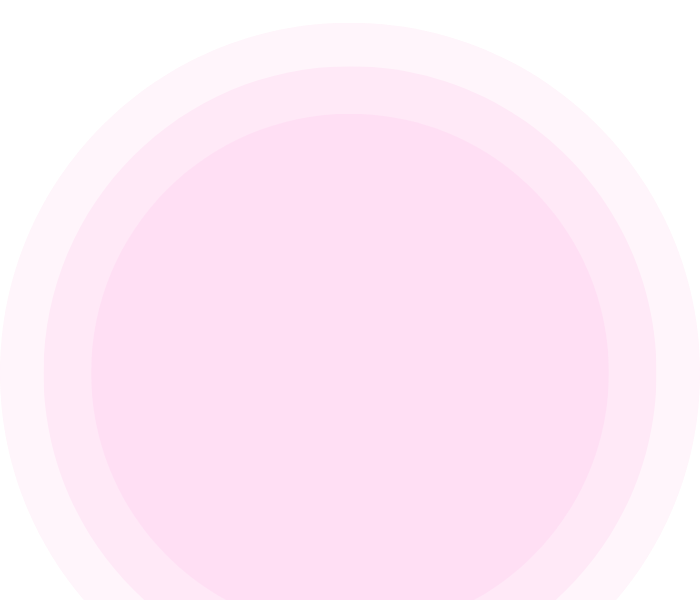 A pastel pink and white abstract background with concentric circles.