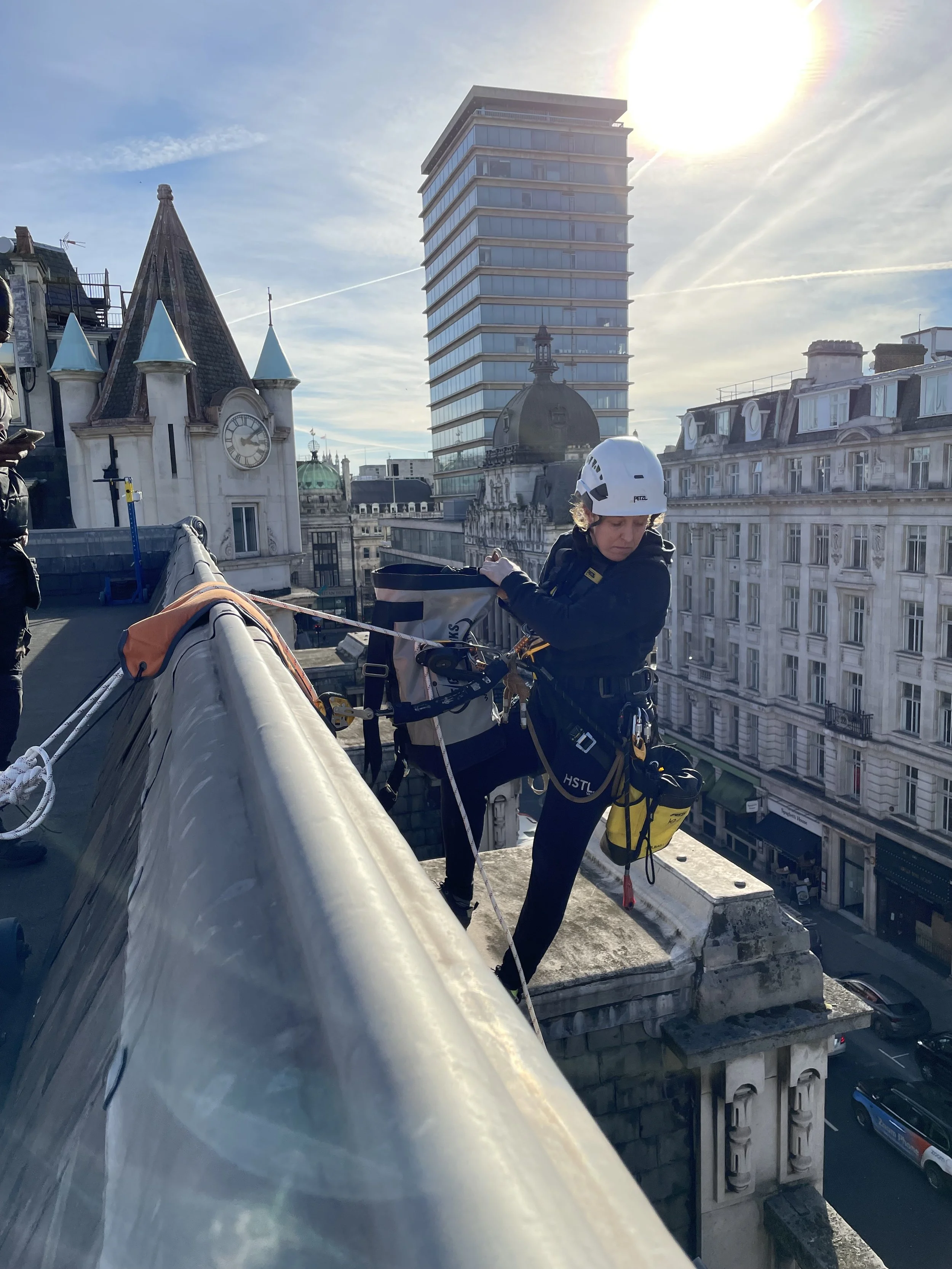 Rooftop views in central London whilst provising a historic stone survey.