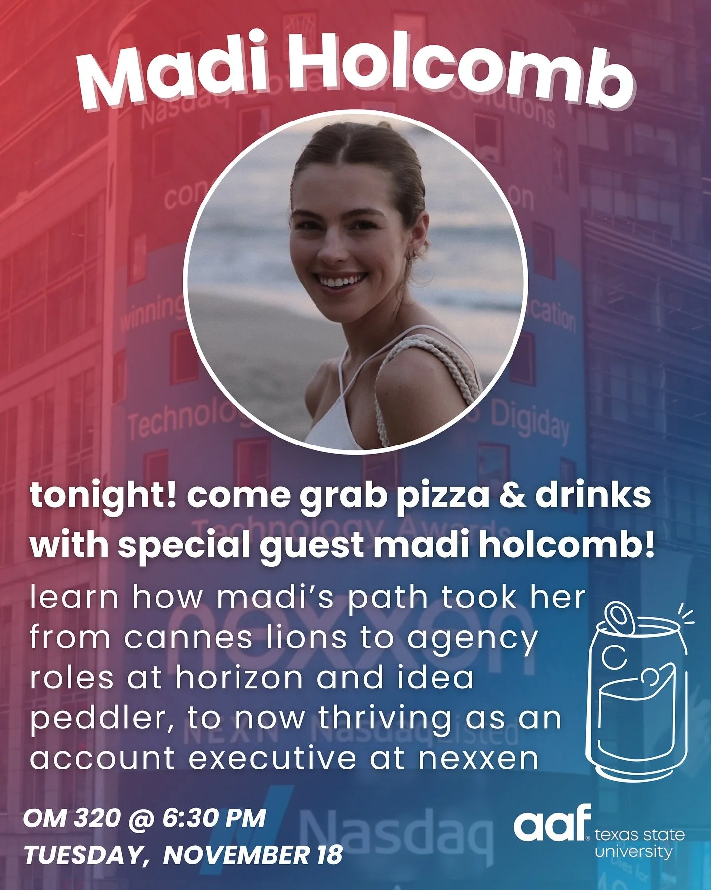 Tonight&rsquo;s the night! ✨
Come join us as we hear from Account Executive Madi Holcomb! She&rsquo;ll be sharing insights on the advertising sales industry and her experience in the programmatic space 📊

If you&rsquo;re interested in sales, media, 