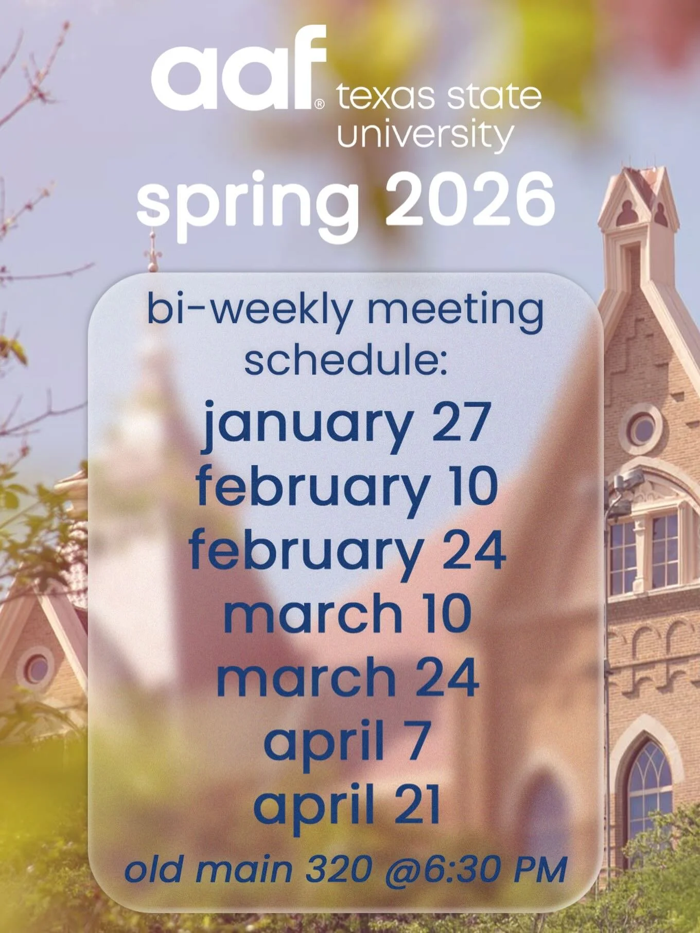 And we&rsquo;re back!!! 🏈🐾

We&rsquo;re so happy to start meeting back up this spring, and we&rsquo;re excited to share our spring semester schedule! 📅✨

Stay tuned and follow us on our socials to keep up with meetings, events, and everything we&r