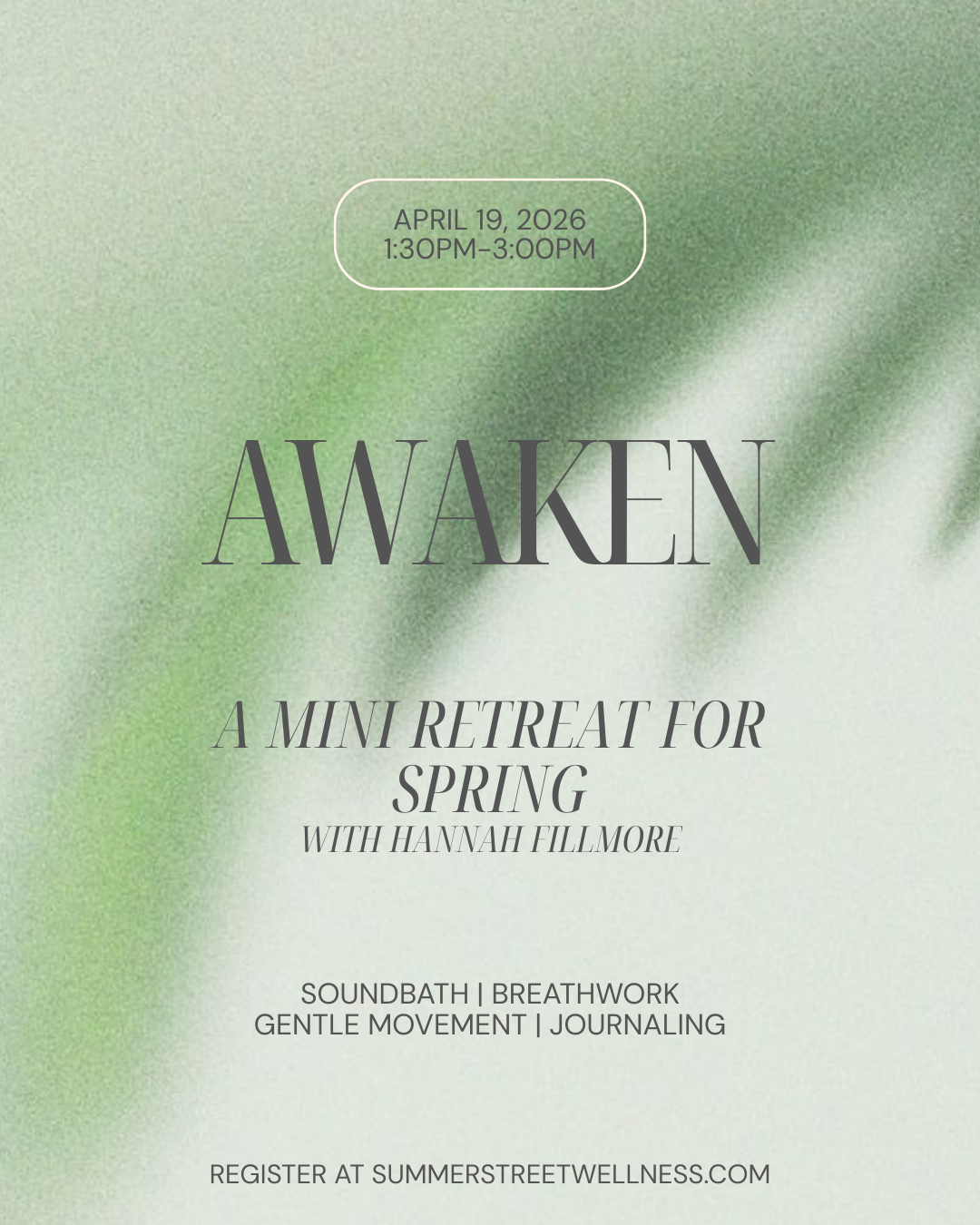 Awaken: A Mini Retreat for Spring