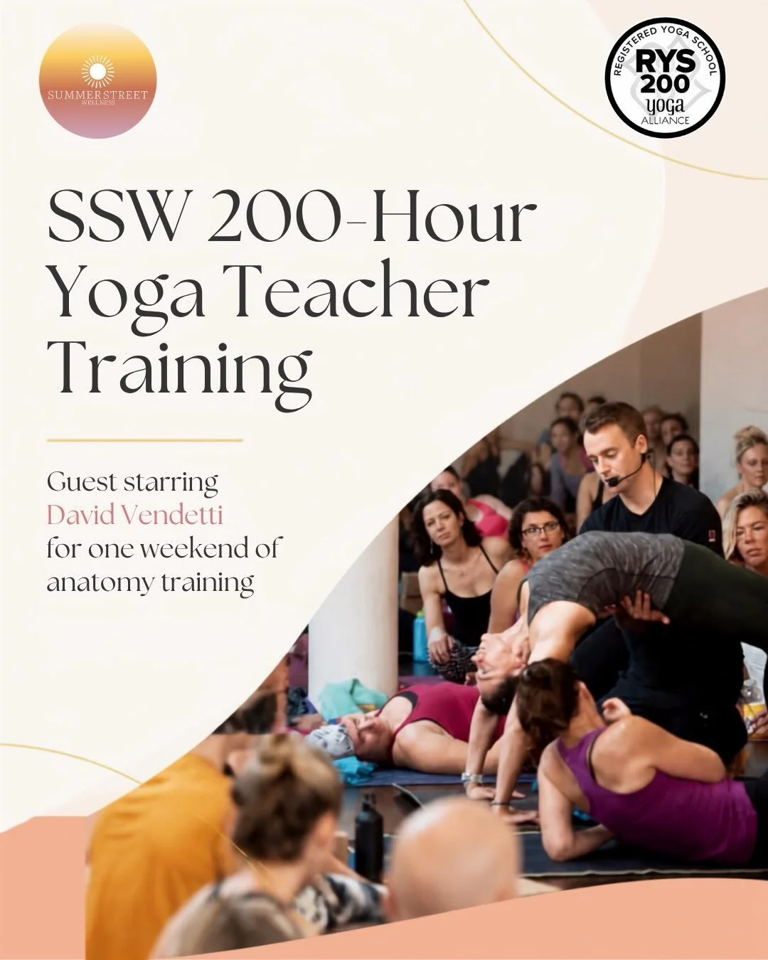 ✨ SPECIAL GUEST INSTRUCTOR: DAVID VENDETTI ✨

We are incredibly honored to welcome @dvendetti David Vendetti to Summer Street Wellness for a very special weekend of Anatomy &amp; Movement as part of our 200-Hour Yoga Teacher Training on November 14 &