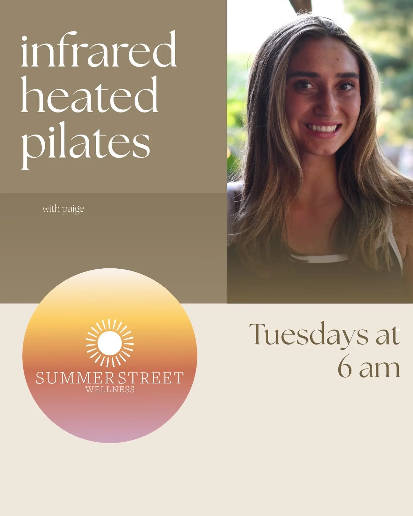 ✨ NEW CLASS ALERT ✨

Starting TOMORROW! 🤍 Join Paige every Tuesday at 6 AM for a 45-minute mindful movement practice designed to build strength, improve posture, and connect you to your body and breath.

Expect slow, controlled movements fused with 