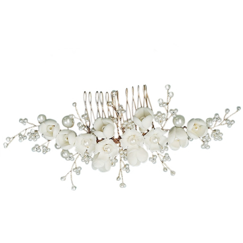ATHENA COLLECTION - CHIC FLOWER HAIR COMB - HC284 GOLD
