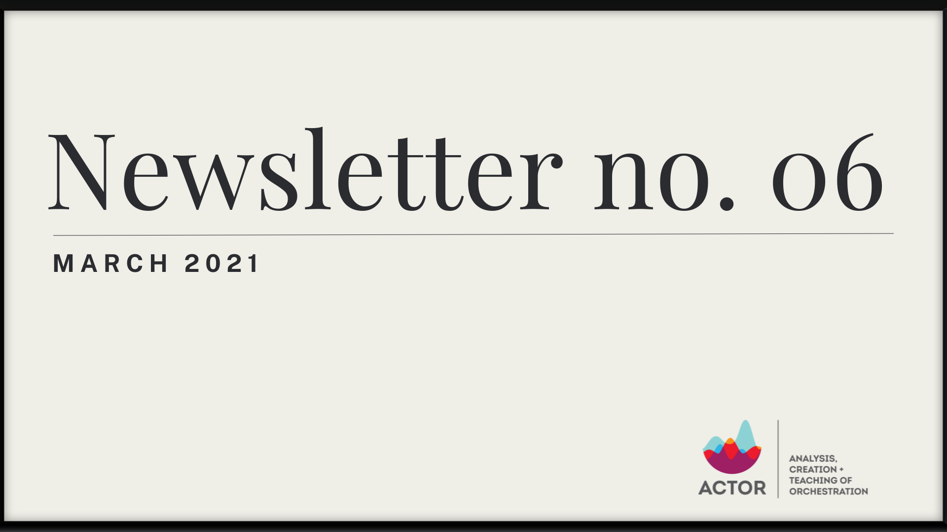 Newsletter no. 6