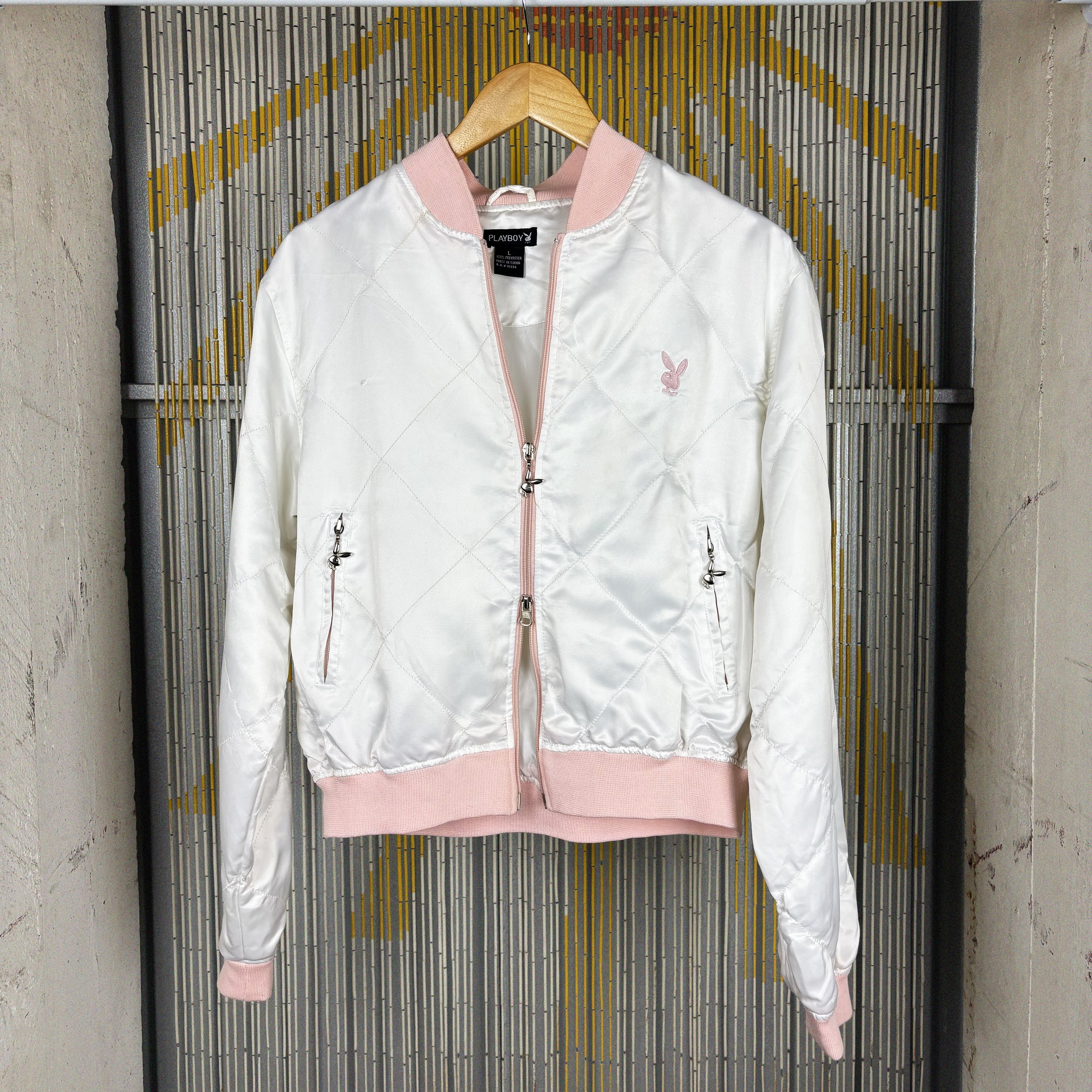 2000s Playboy Satin Bomber / large