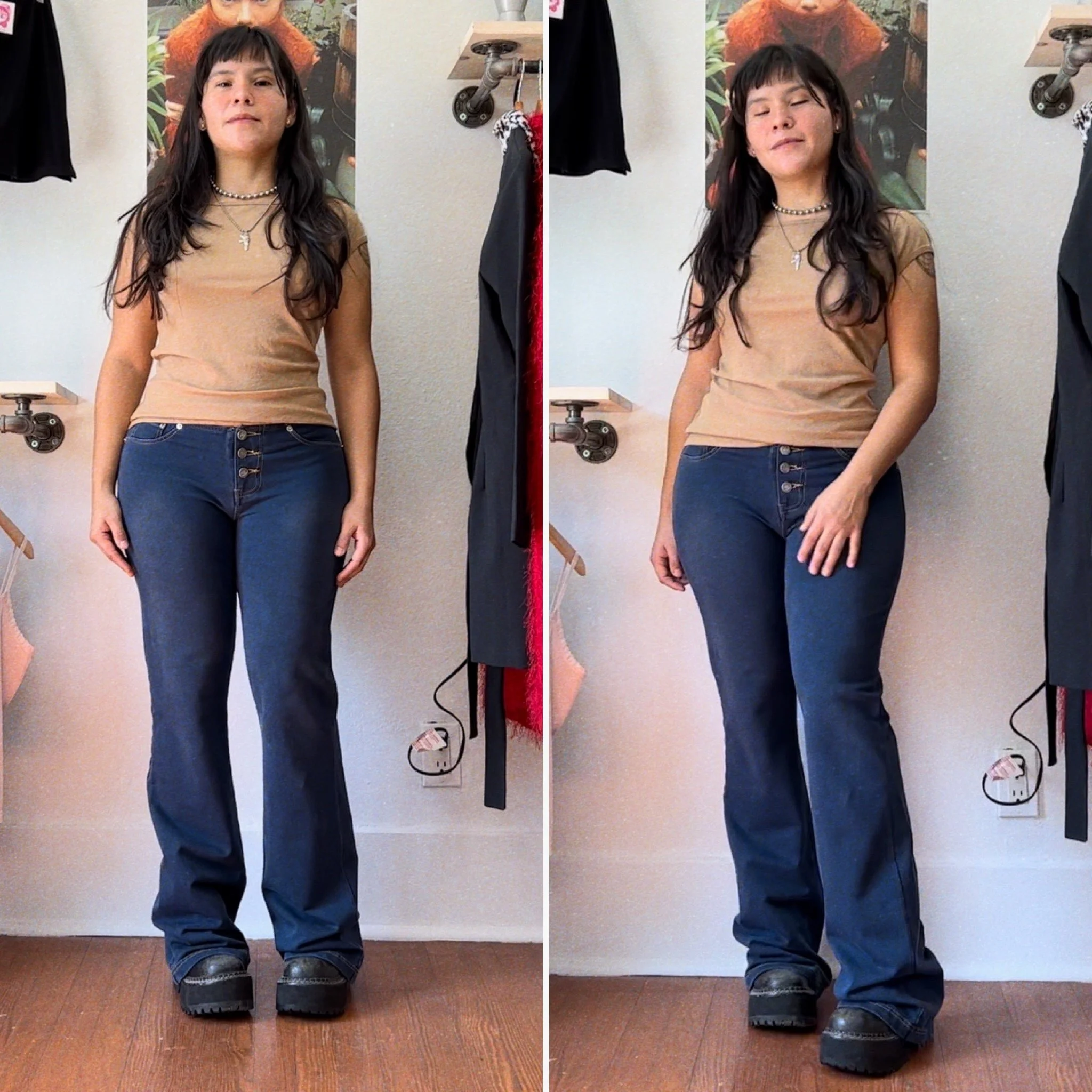 90s y2k low rise bootcut pants by Bongo // medium