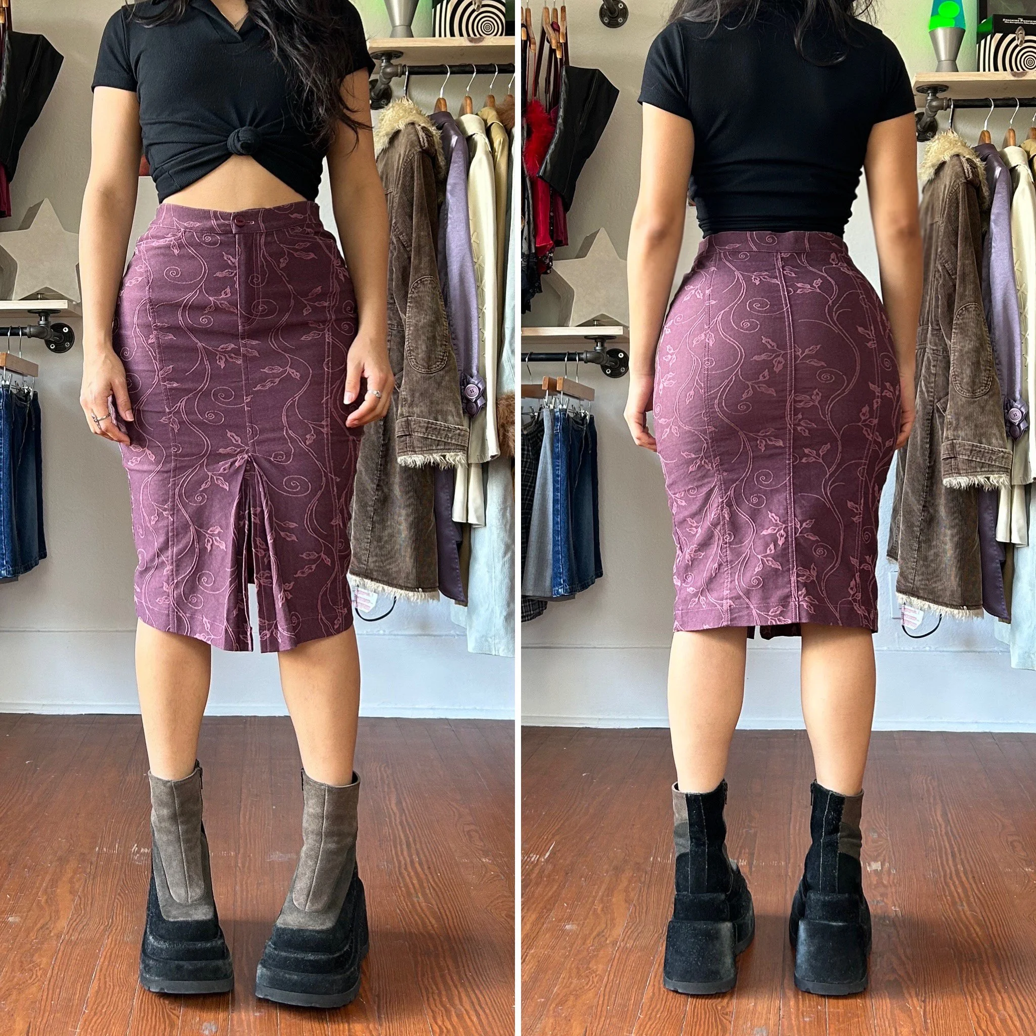 90s y2k purple whimsigoth skirt by SAP // small
