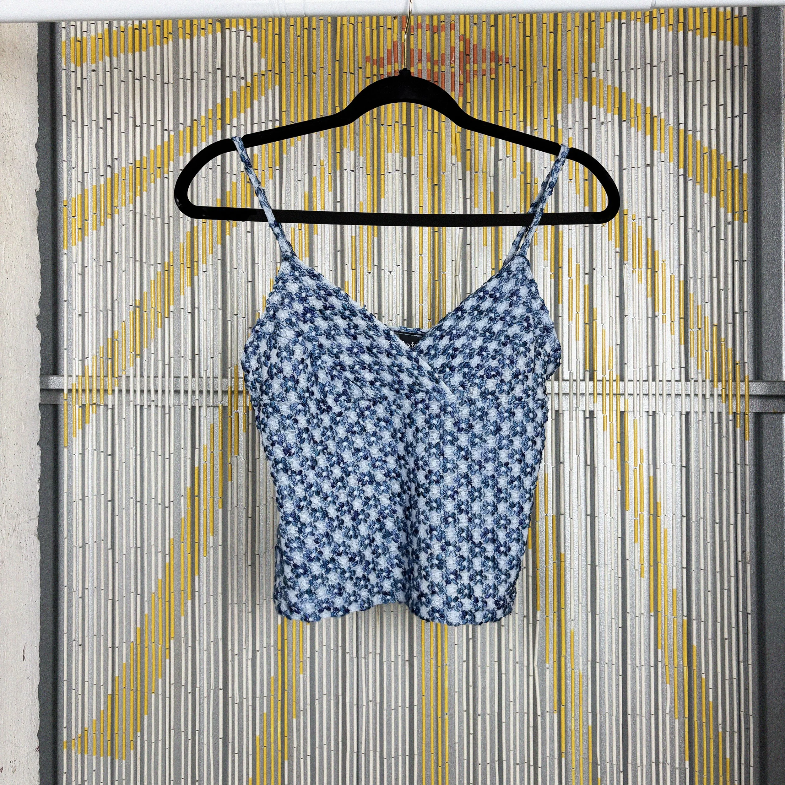 90s blue eyelet tank by Anxiety Cafe / small-medium