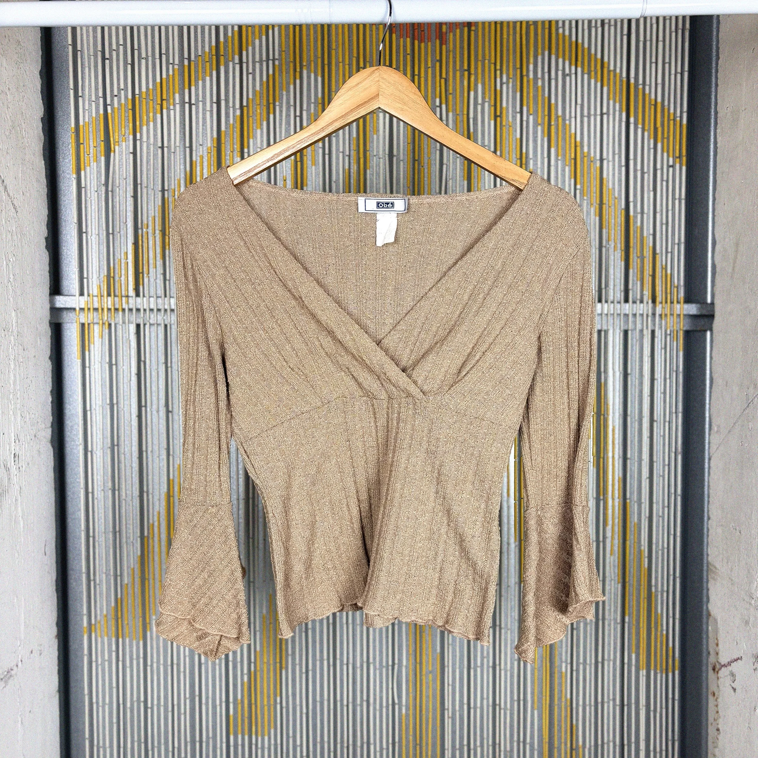 90s y2k brown fairy boho top by Obé / medium