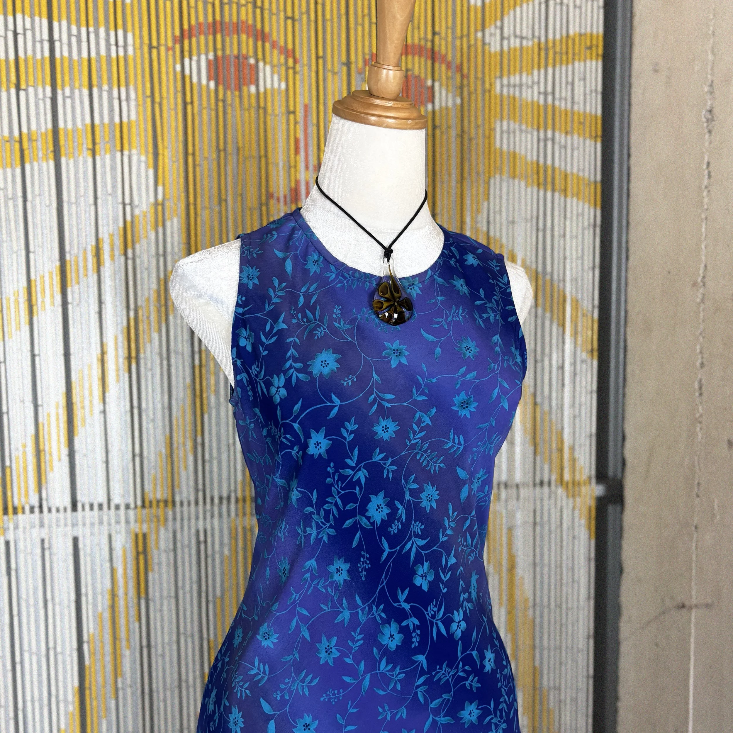 90s floral print sleeveless maxi dress by My Michelle // xs-small