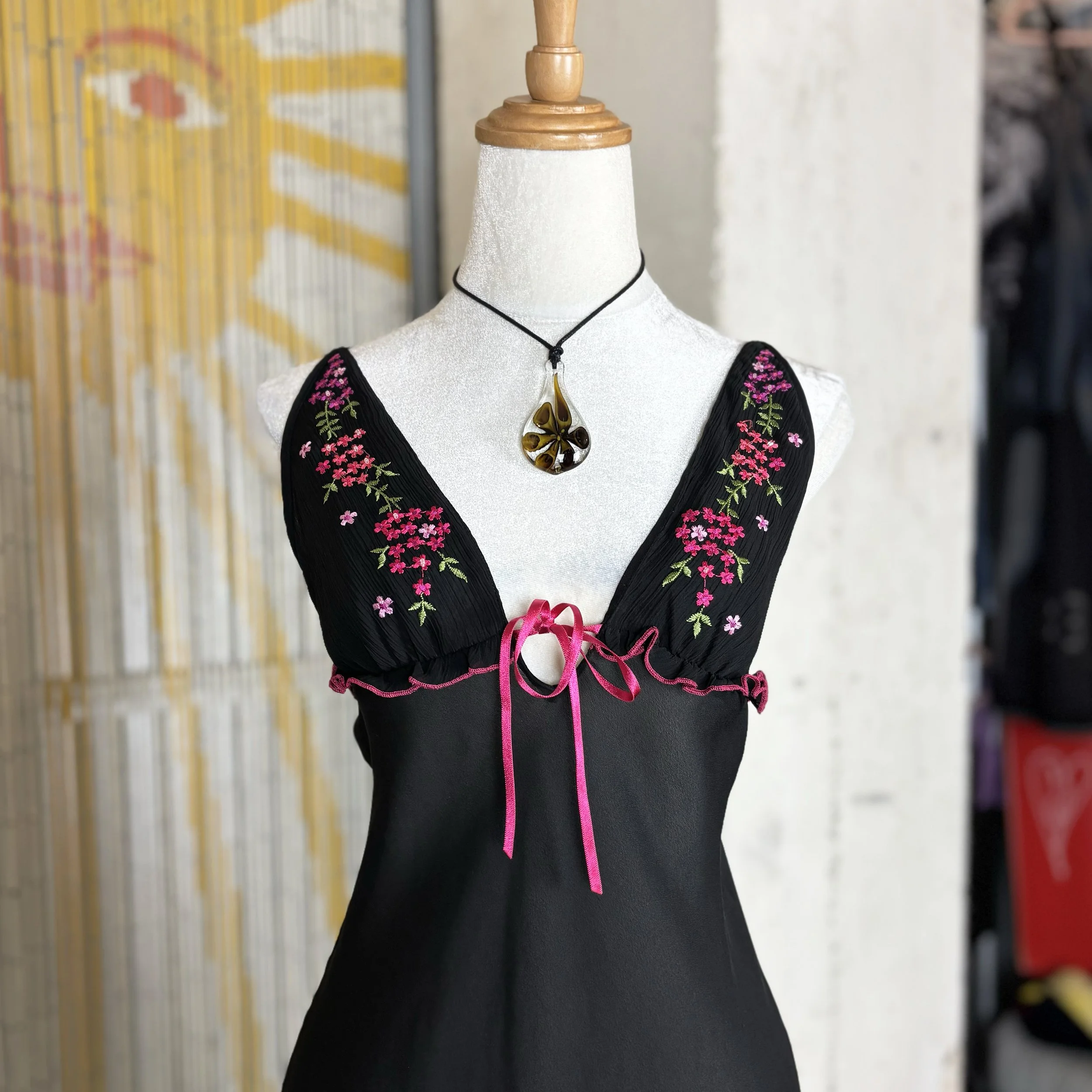 gorg 2000s sheer mesh black dress by Debenhams / xs-small