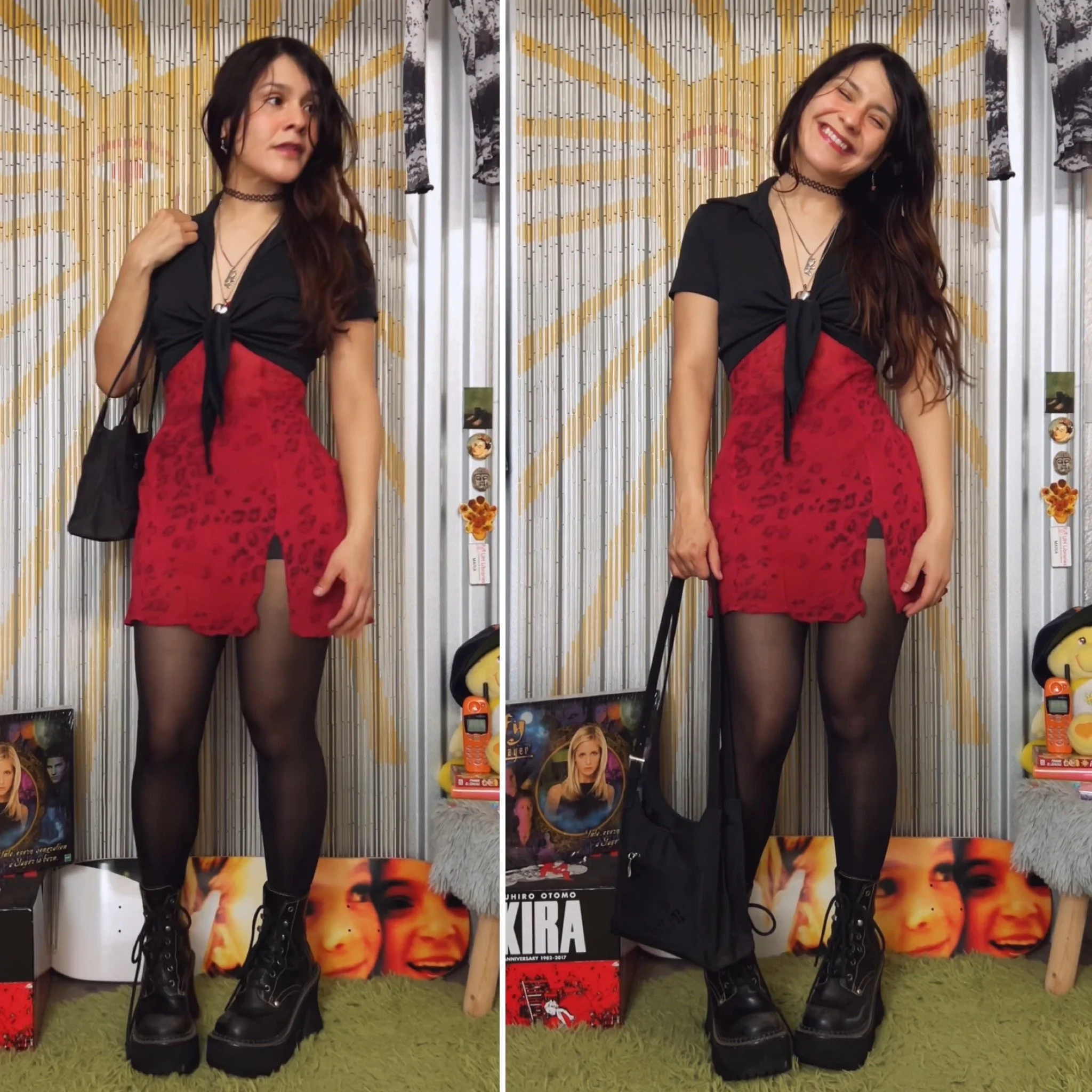 y2k red cheetah print slip dress by Victoria's Secret // small-medium