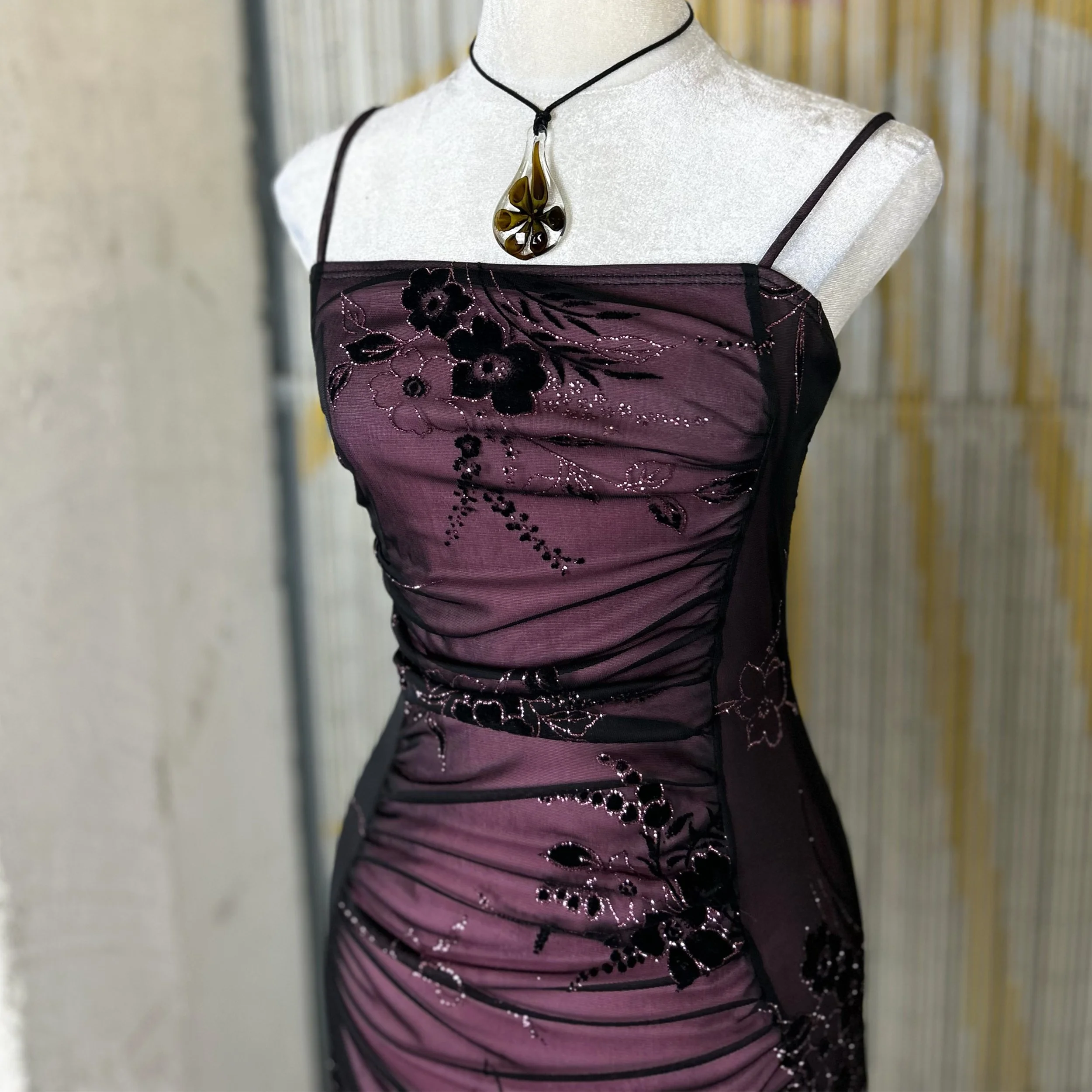 90s black and pink whimsy formal dress by Taboo / xs-small