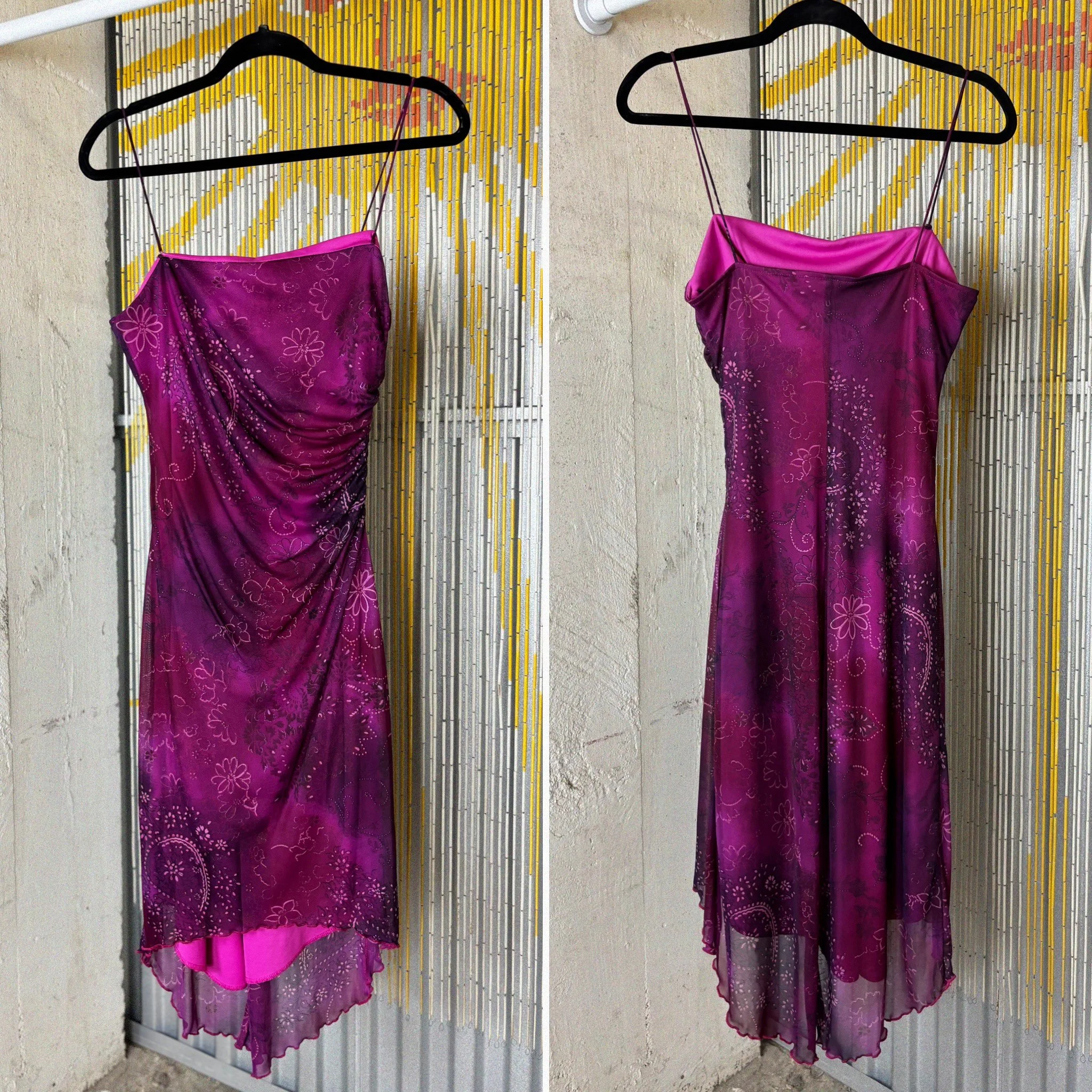 90s gorgeous purple whimsy dress by City Triangles / small-medium
