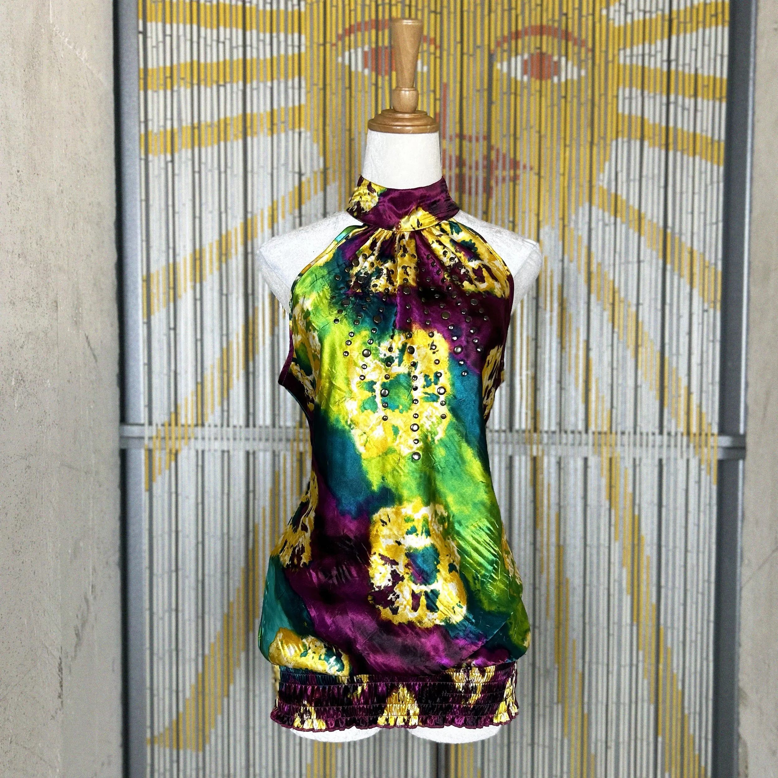 2000s colorful tie dye tunic blouse by Heart Soul / medium