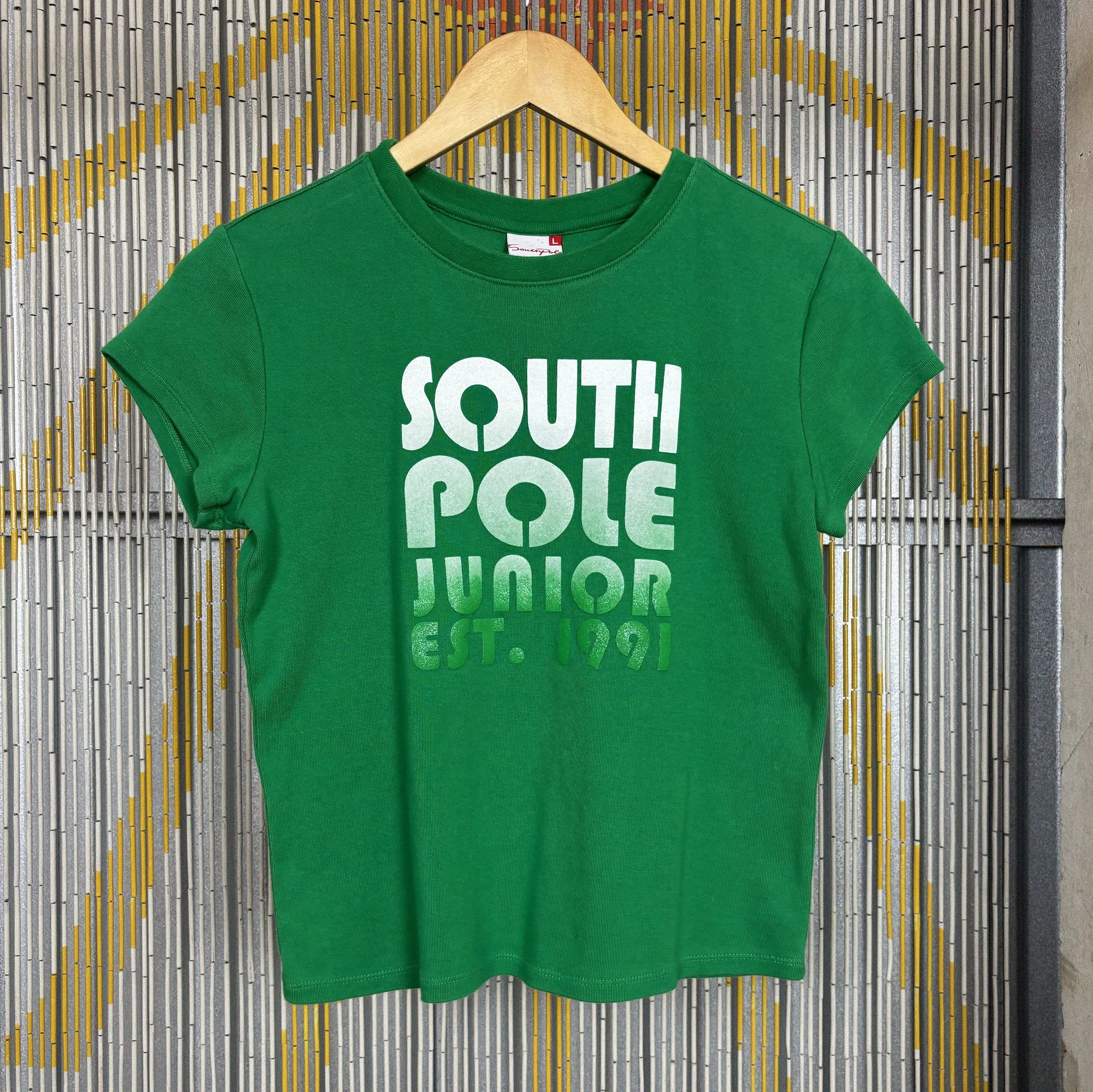 2000s green south pole baby tee / medium