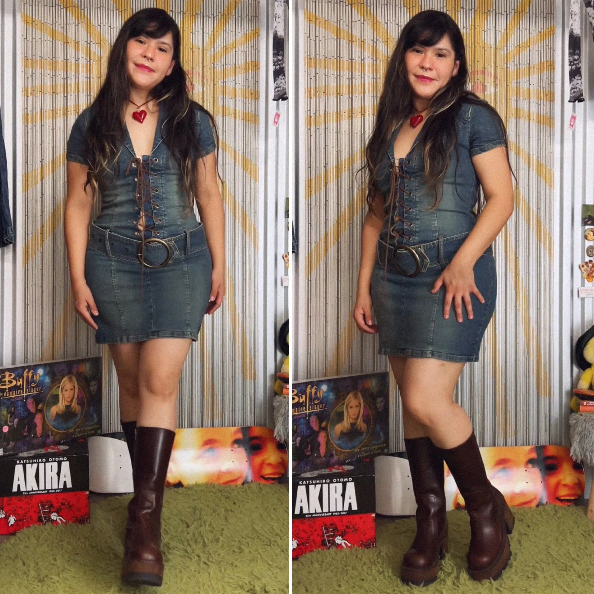 fave late 90s y2k denim dress by Hotkiss // small-medium