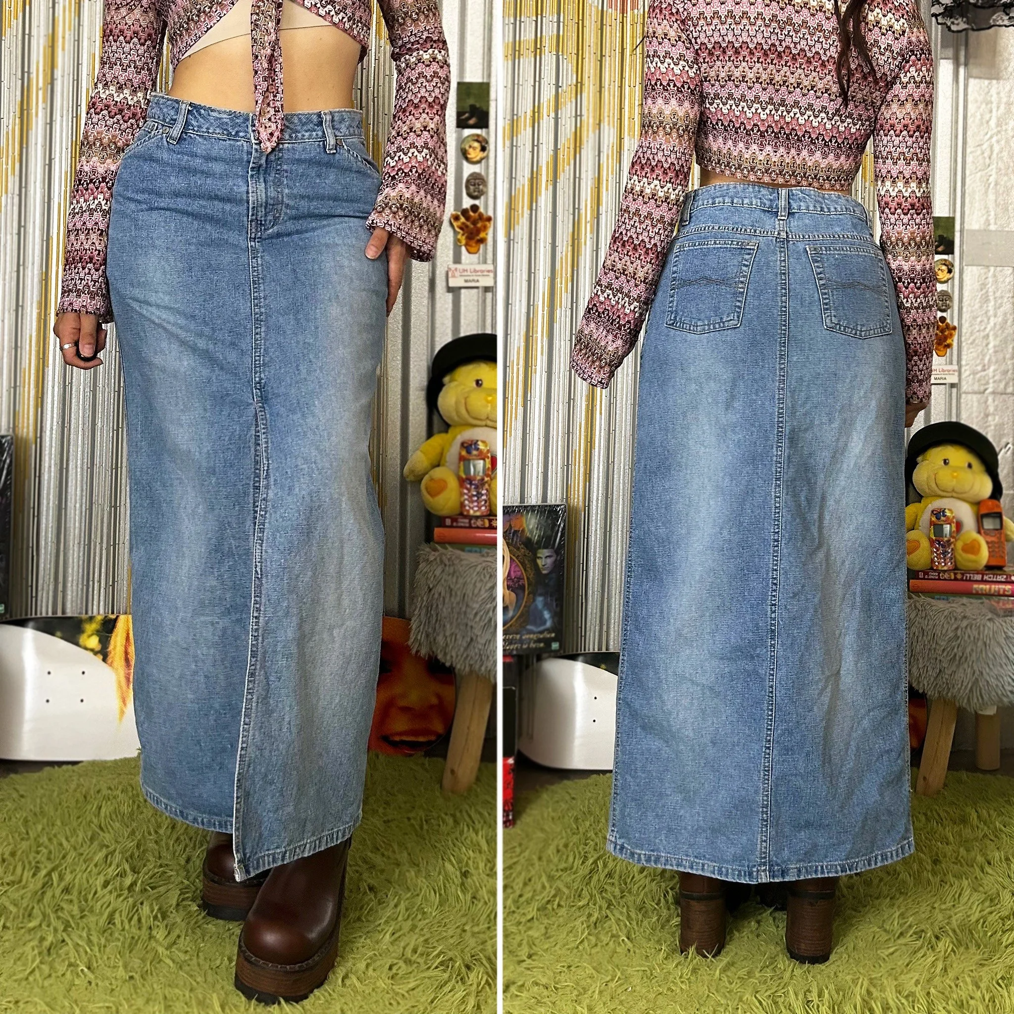 90s y2k denim skirt by No Boundaries // small