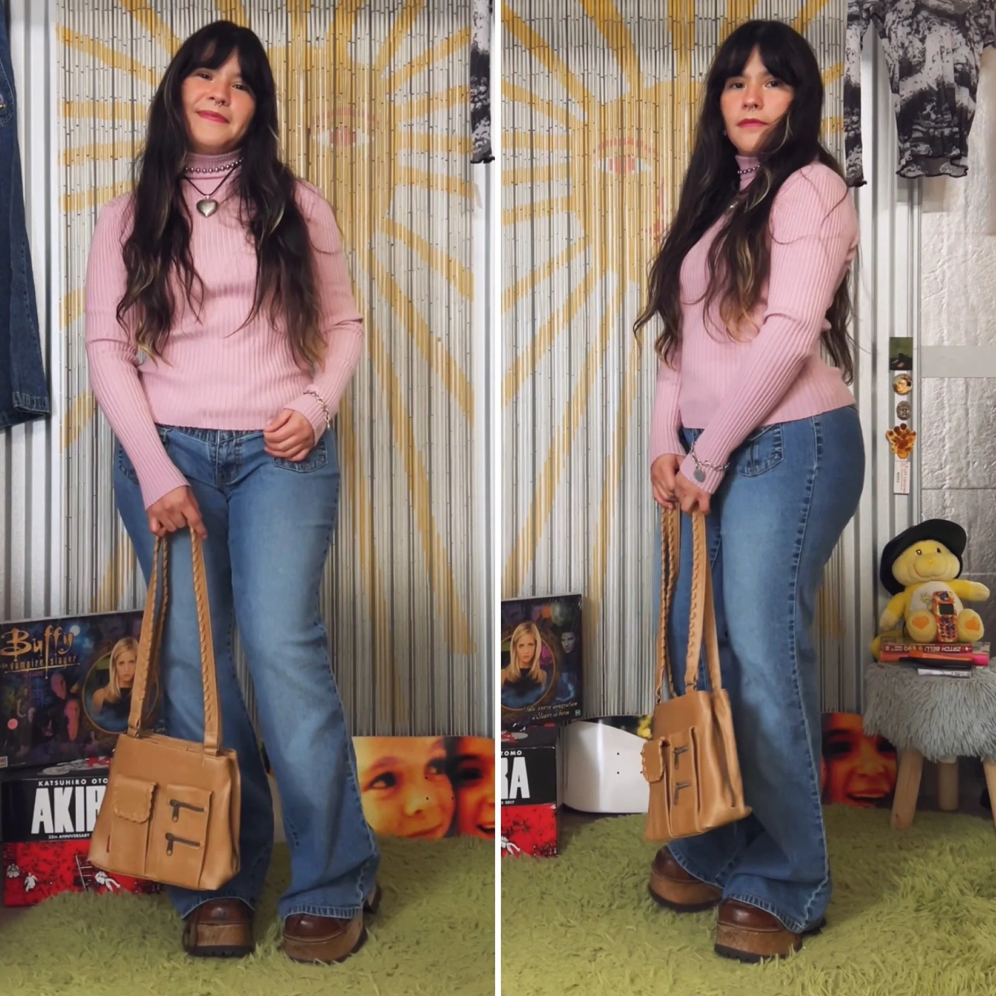 y2k medium wash low rise jeans by Angels // large