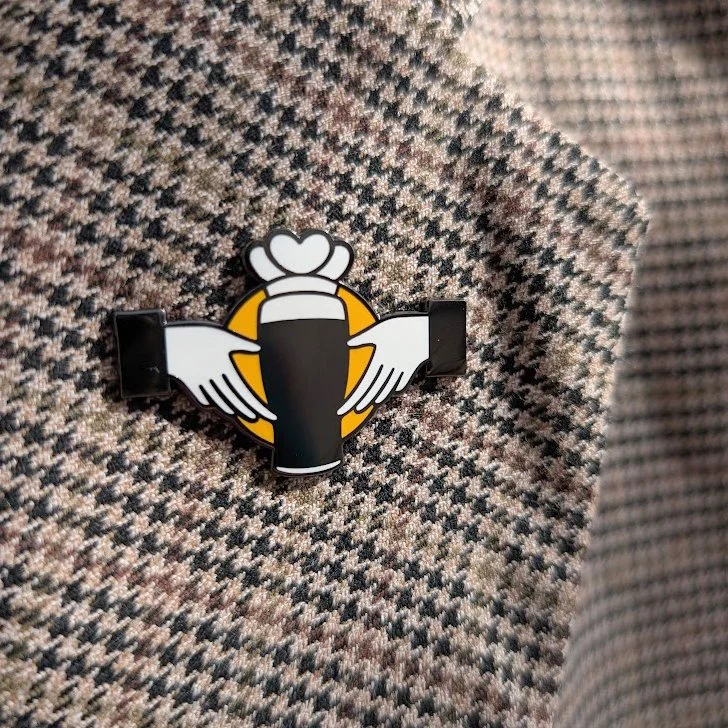 Claddagh Pint Enamel Pin