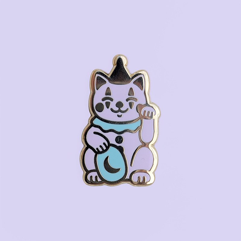 Lucky Pierrot Cat Pin